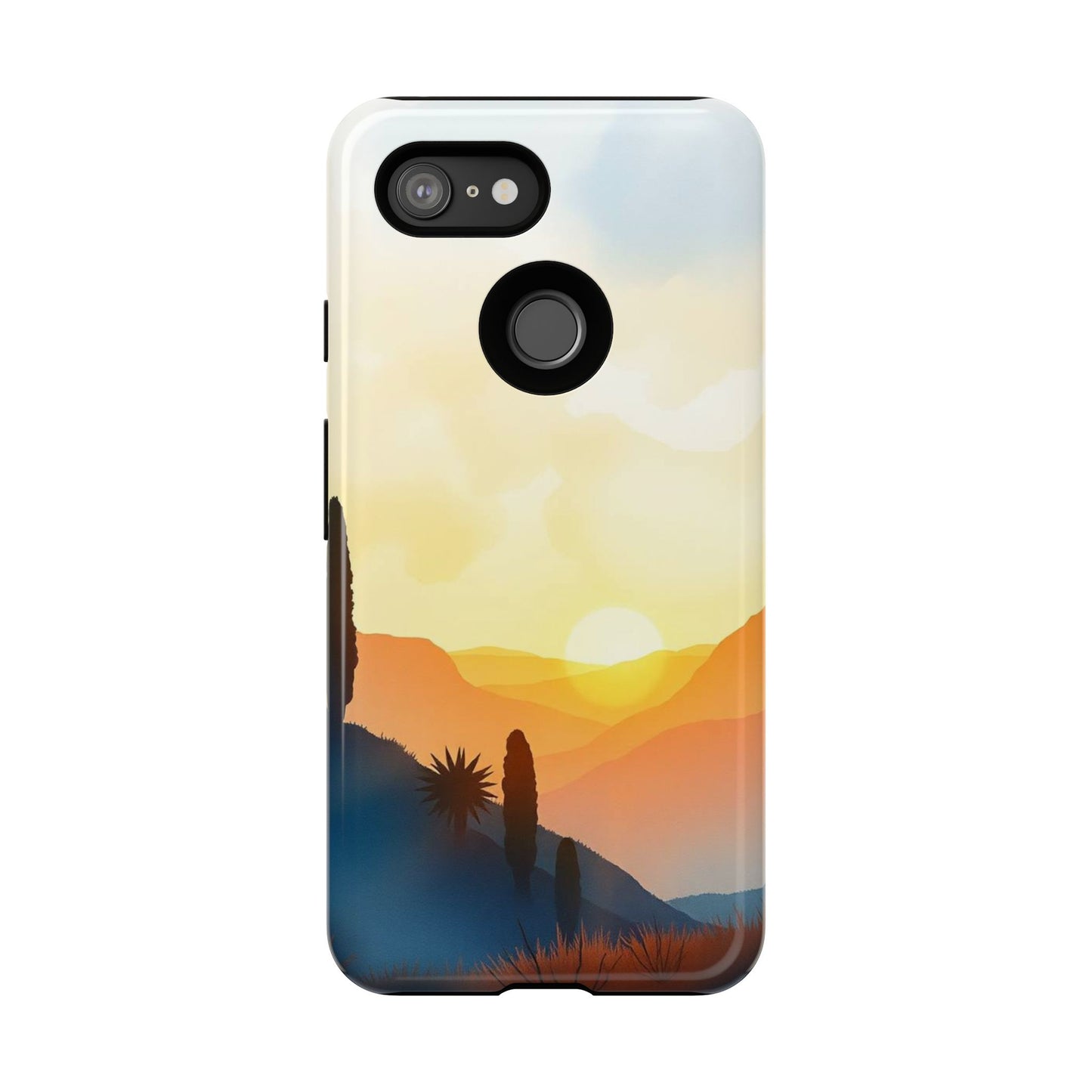 Watercolour Sunset Design Phone Case