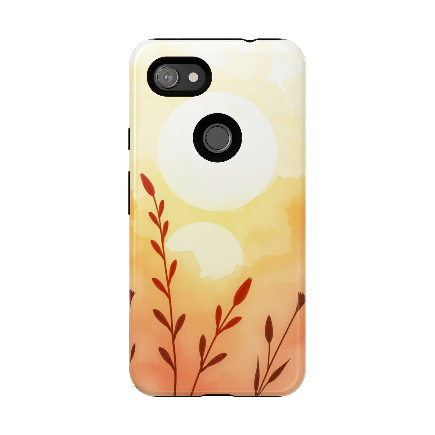 Watercolour Wildflower & Sun Design Phone Case