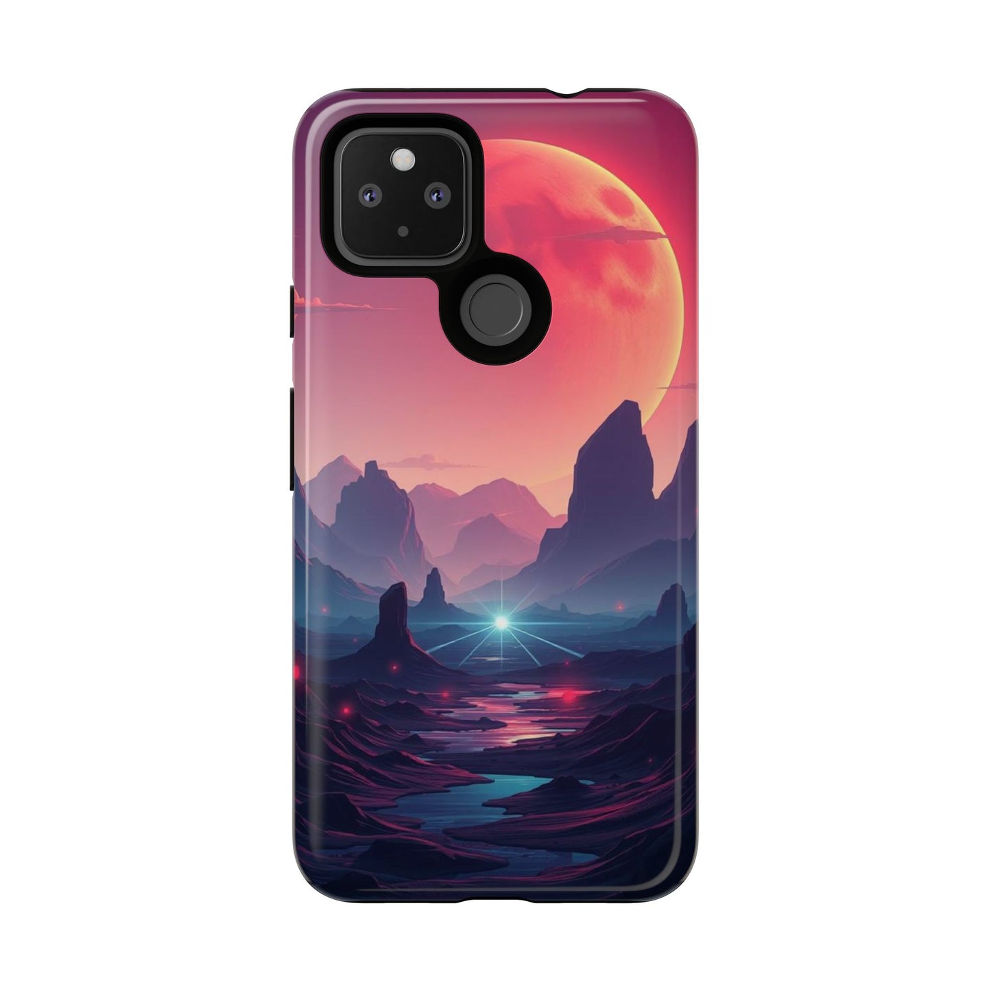 Alien Moon Landscape Design Phone Case