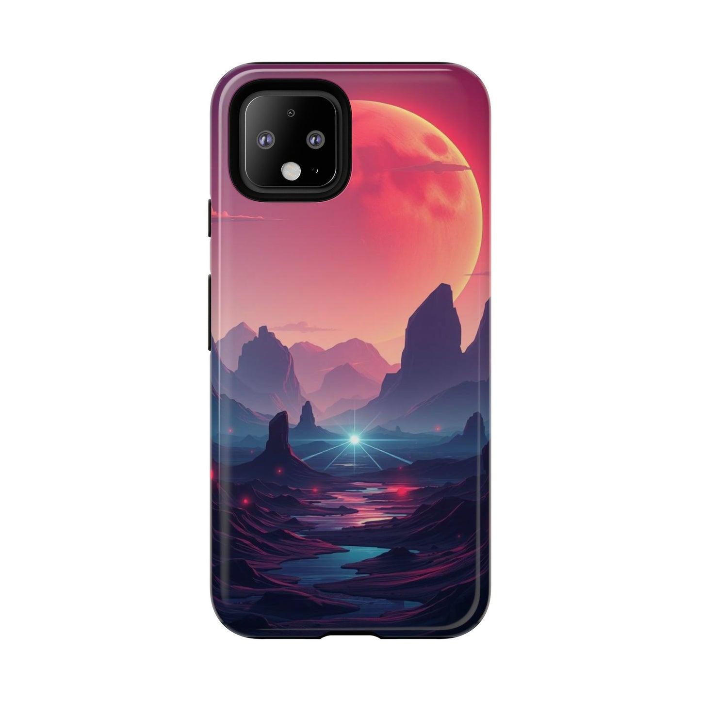 Alien Moon Landscape Design Phone Case