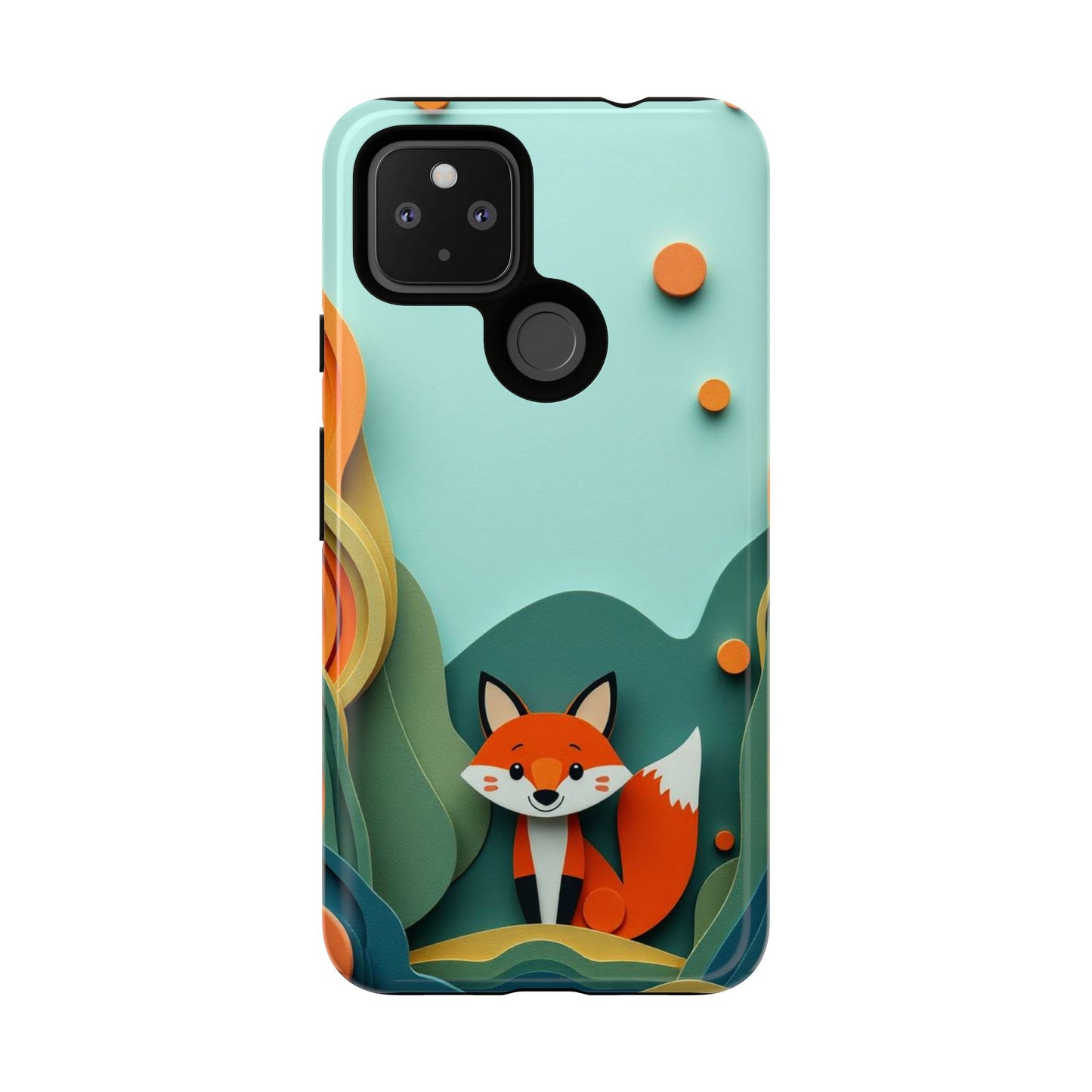 Papier-mâché Fox Design Phone Case
