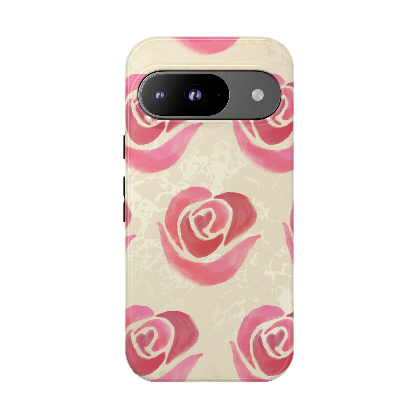 Google Pixel 9 / Glossy Phone Case - ’Pink Rose Pattern’ Phone Case
