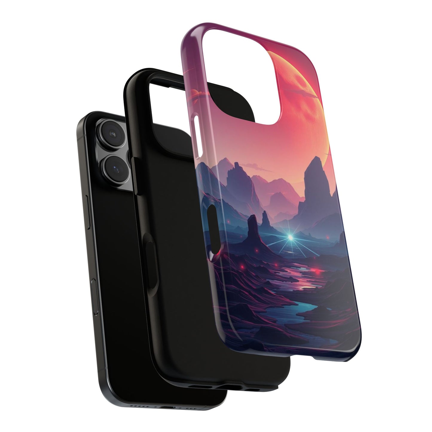 Alien Moon Landscape Design Phone Case