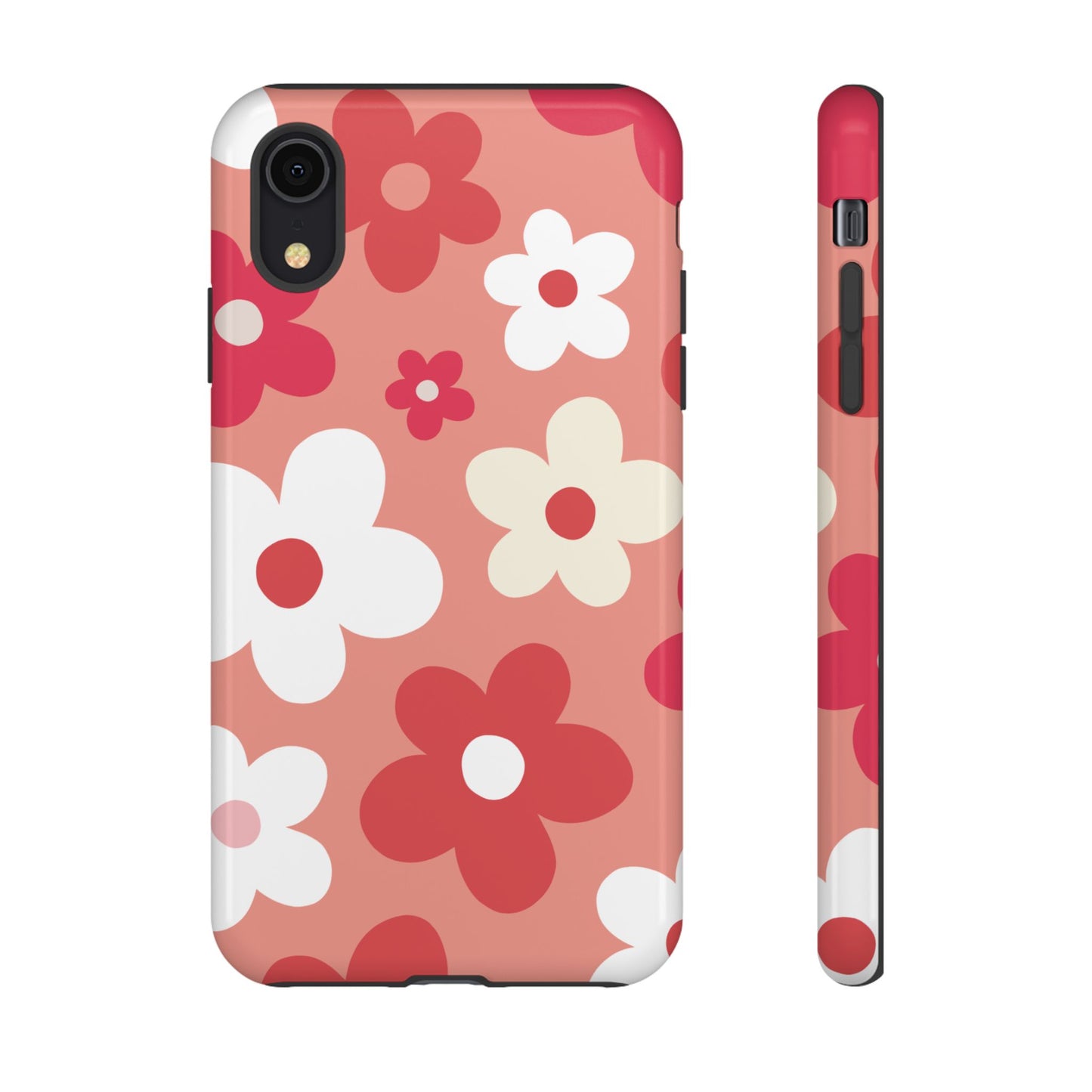iPhone XR / Glossy Phone Case - ’Pink Daisy Pattern’ Phone Case