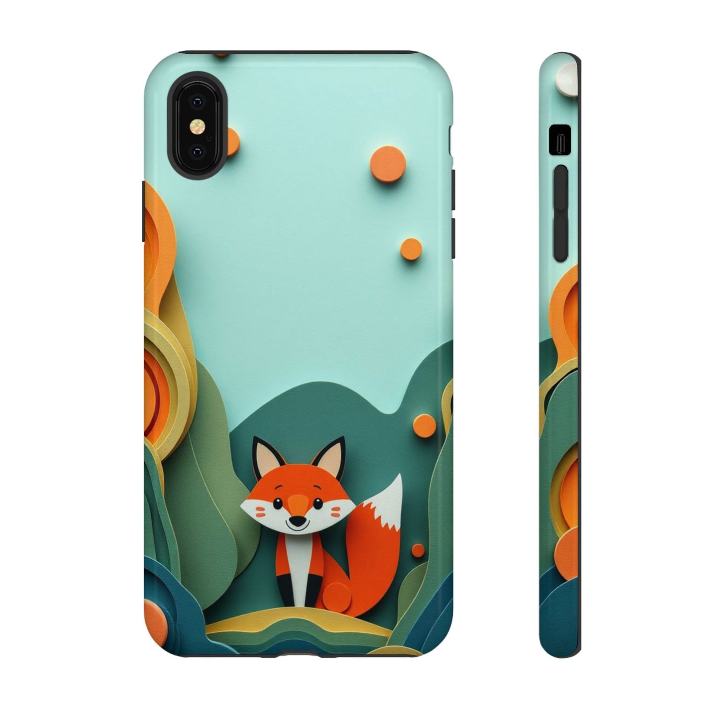 Papier-mâché Fox Design Phone Case