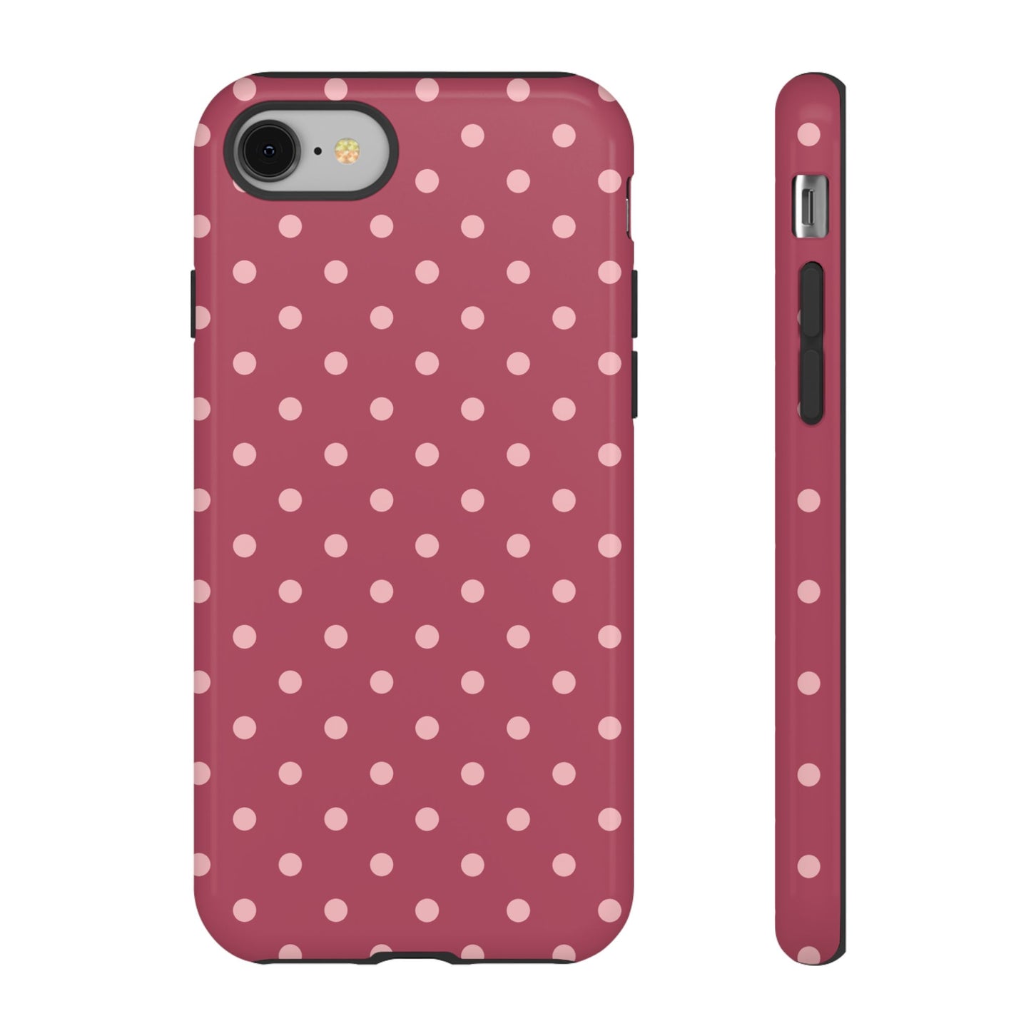 iPhone 8 / Glossy Phone Case - ’Pink Dot Pattern’ Phone Case