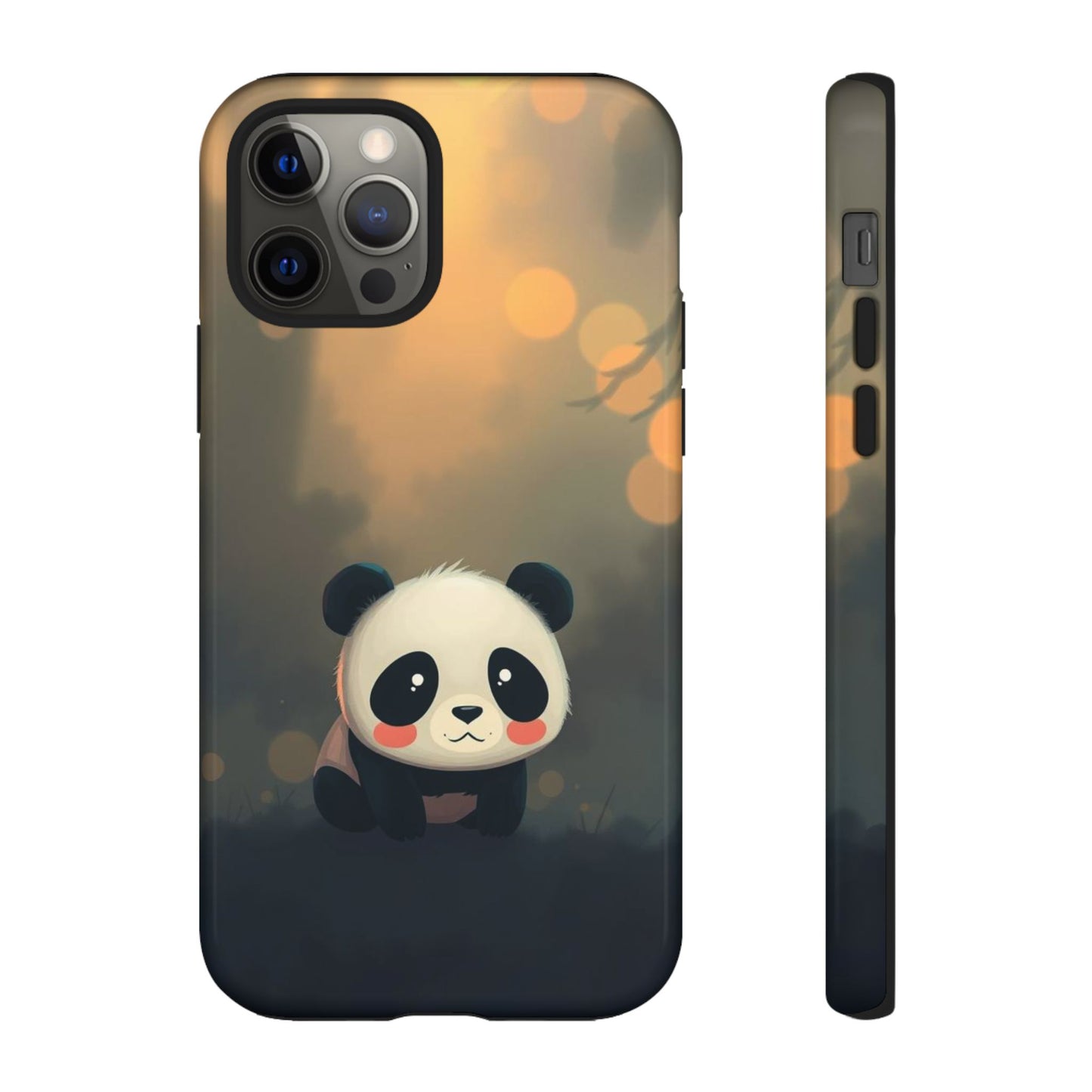 Cute Gothic Panda Design Phone Case