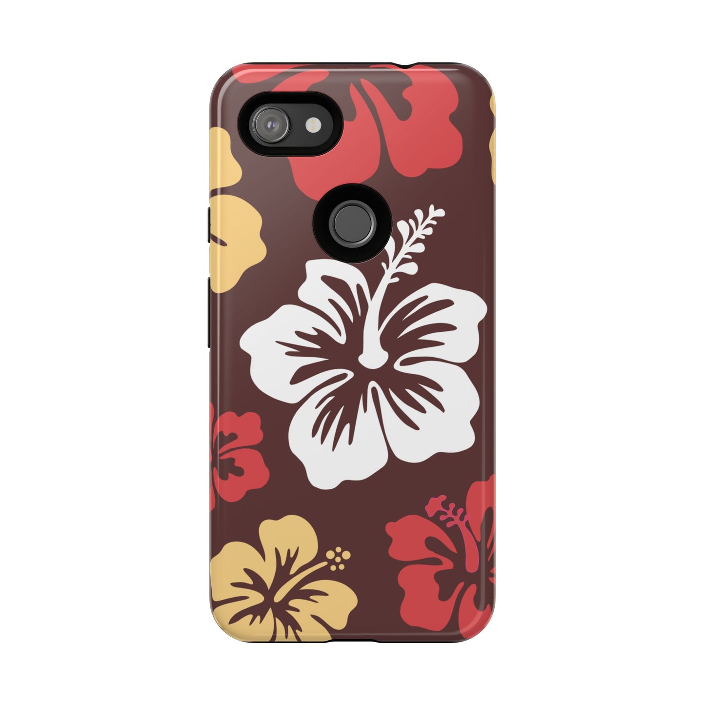 Google Pixel 3a XL / Glossy Phone Case - ’Hibiscus Retro Pattern #2’ Phone Case
