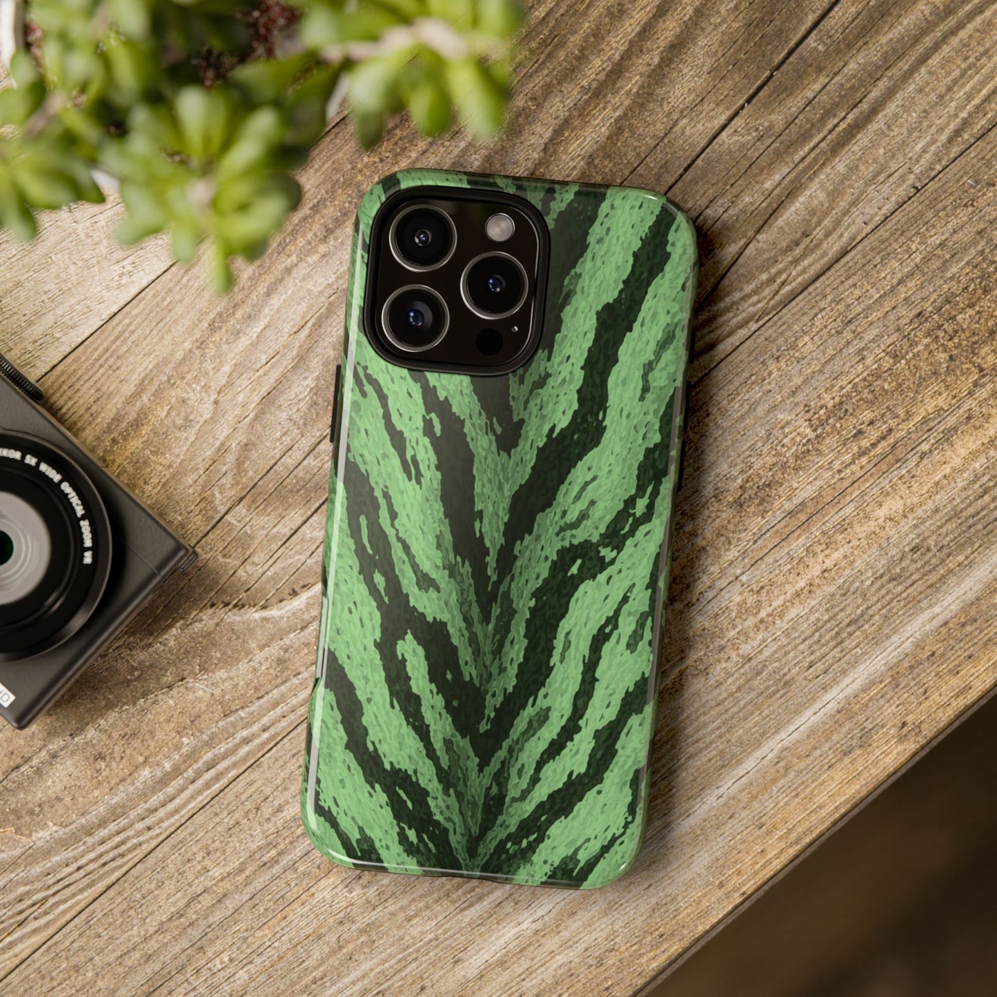 Sage Tiger Print Phone Case