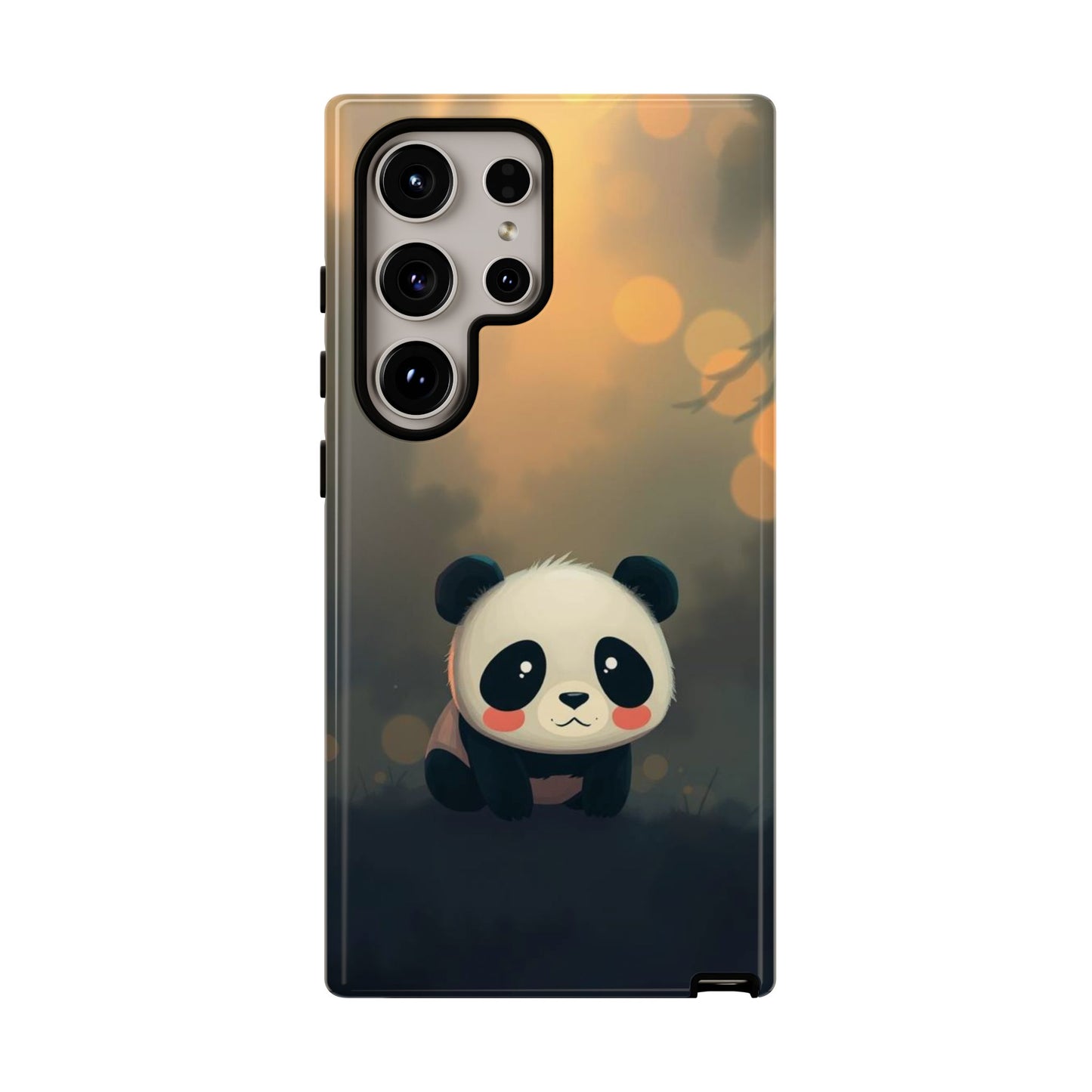 Cute Gothic Panda Design Phone Case