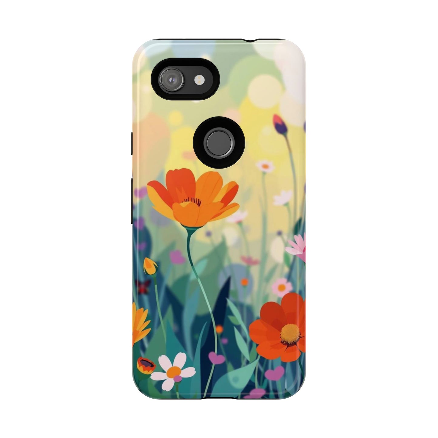 Pop Art Style Wildflower Design Phone Case