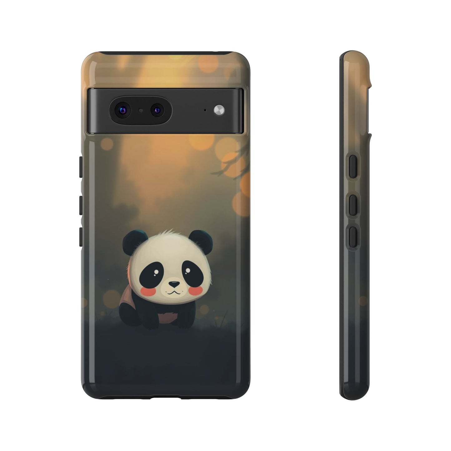 Cute Gothic Panda Design Phone Case
