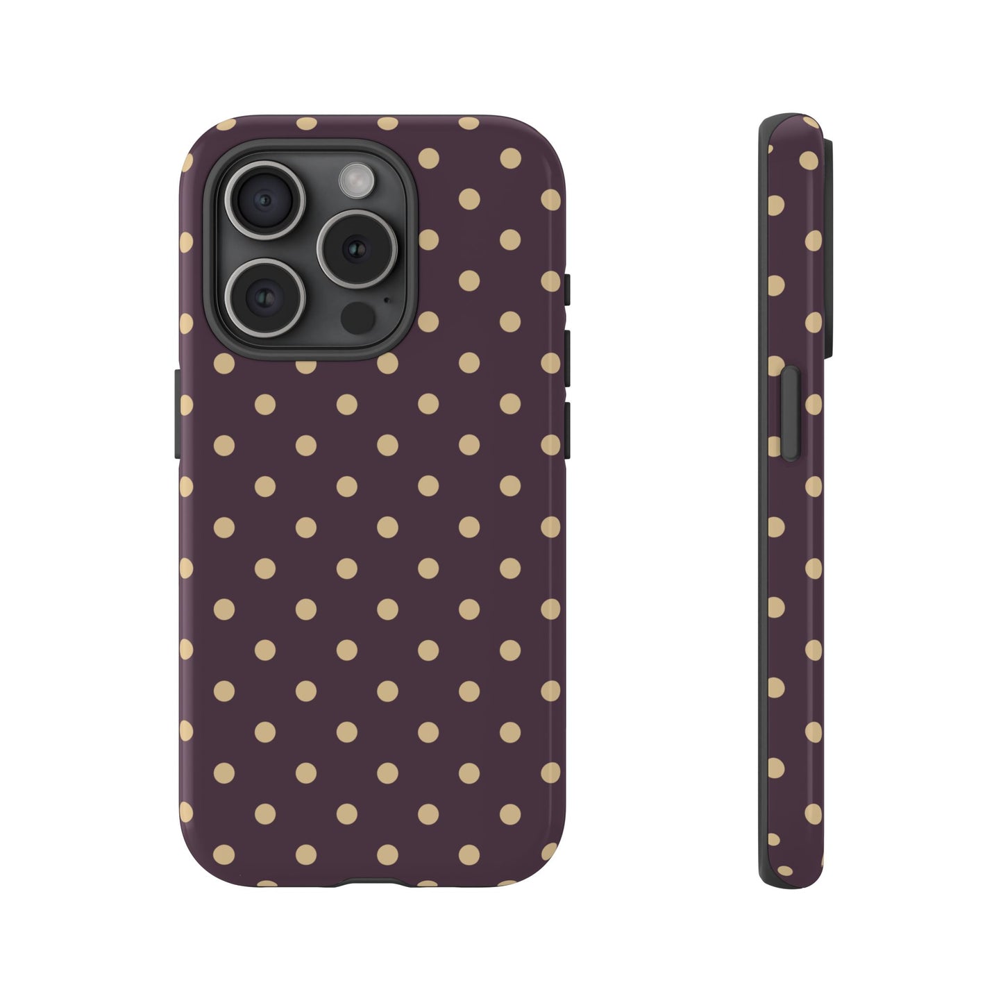 Purple with Yellow Dot Pattern Phone Case