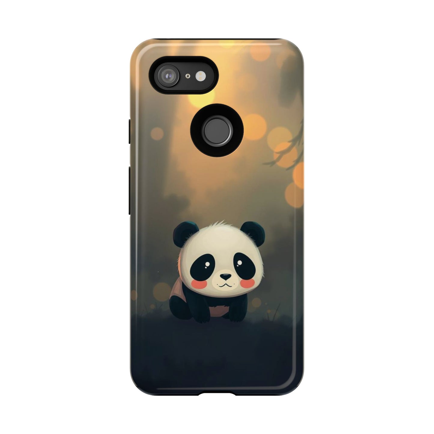 Cute Gothic Panda Design Phone Case
