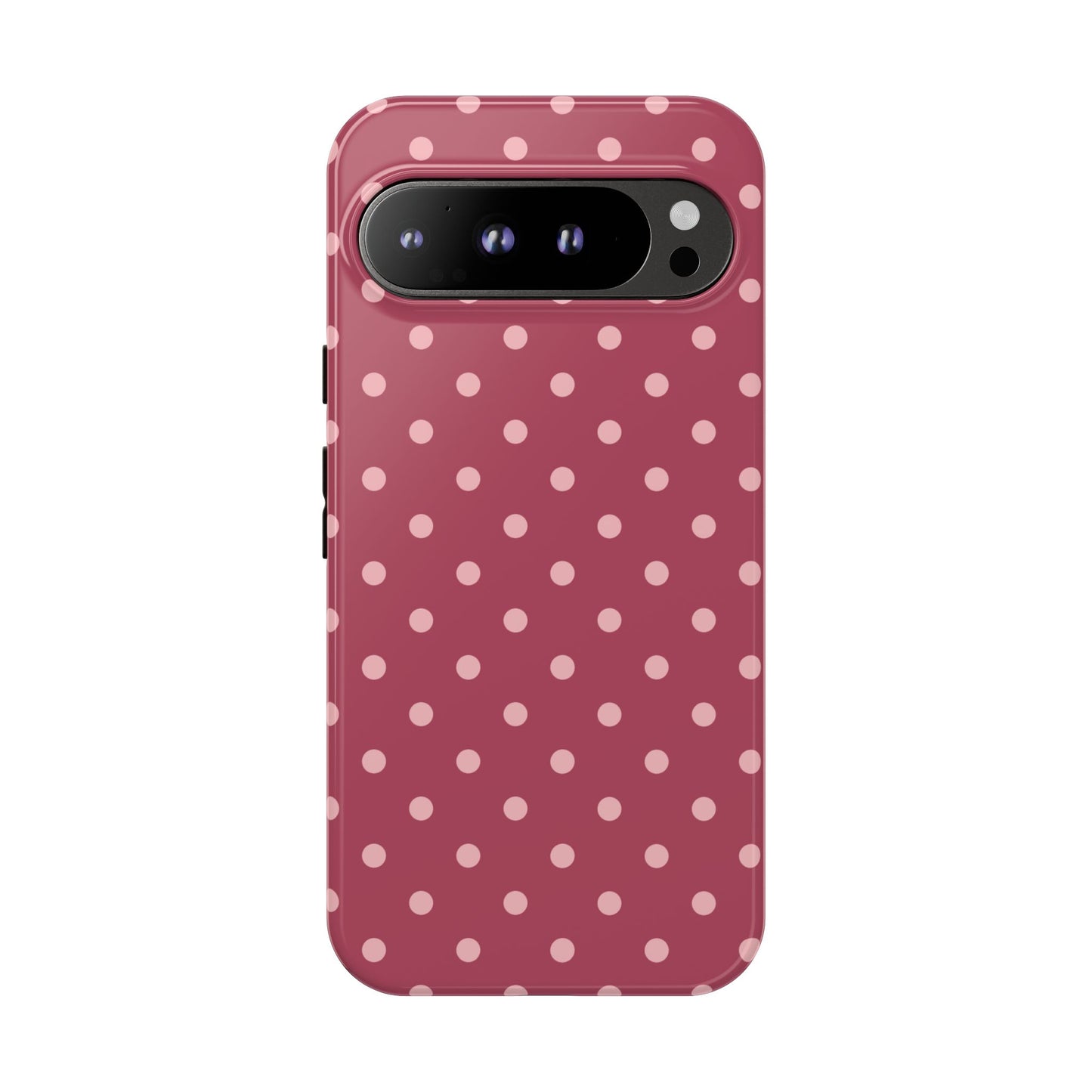 Google Pixel 9 Pro XL / Glossy Phone Case - ’Pink Dot Pattern’ Phone Case