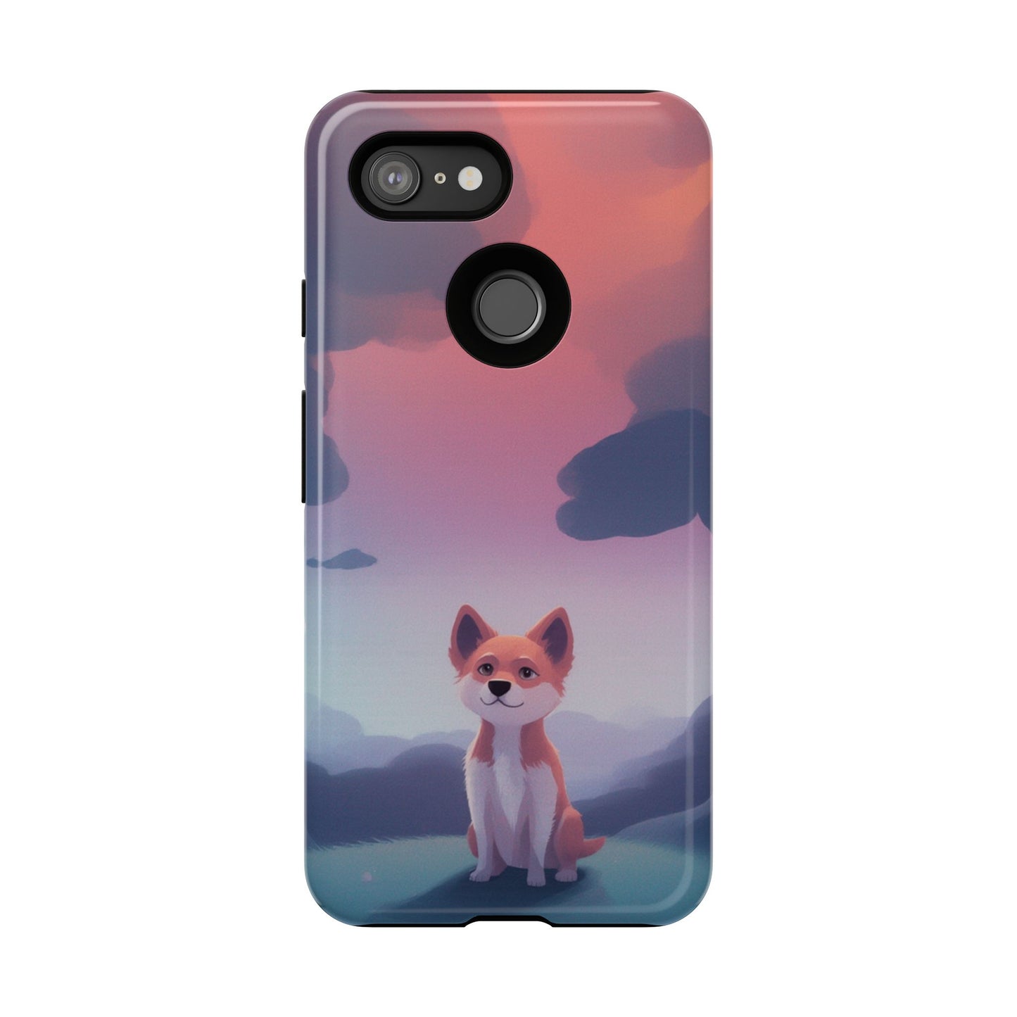 Cute Dog & Cloud Design Phone Case