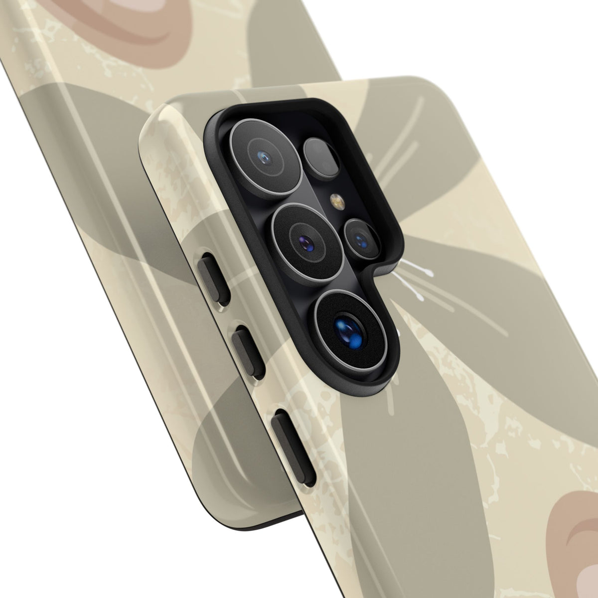 Hibiscus Heart Pattern Phone Case - Beige Phone Case