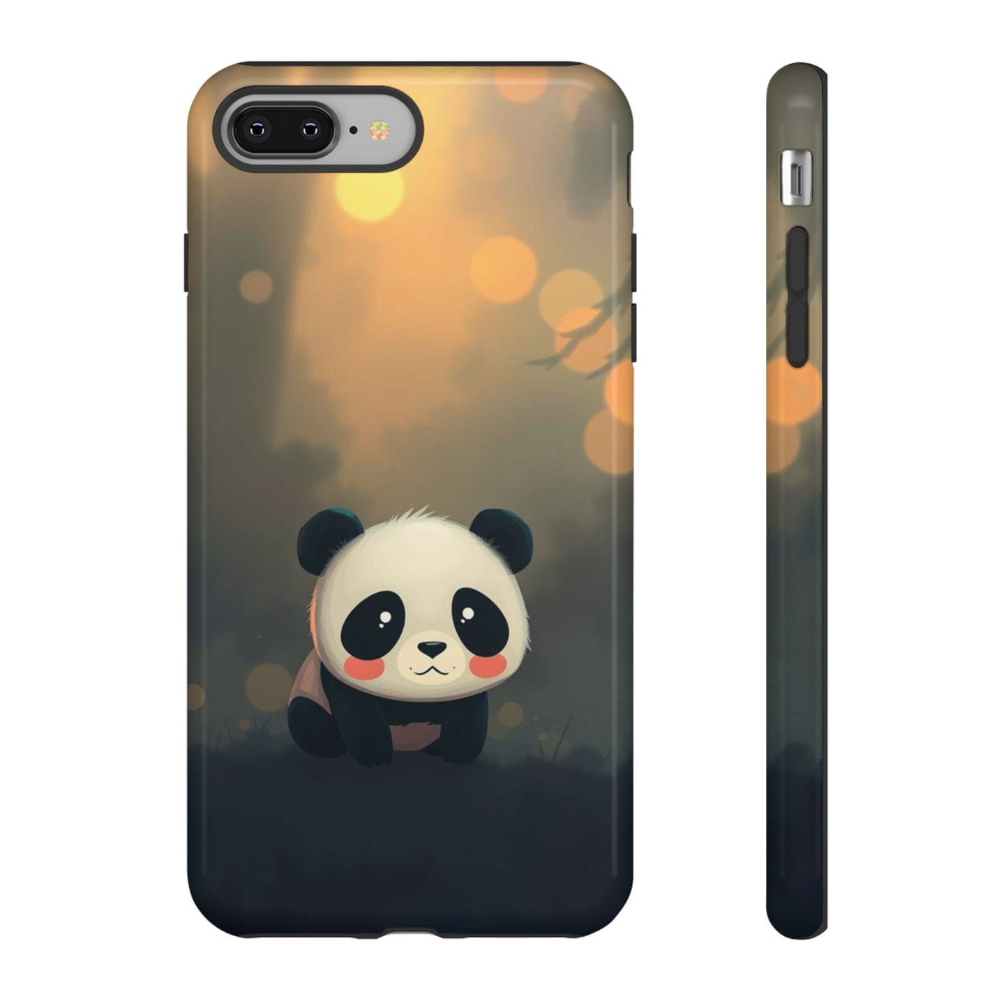 Cute Gothic Panda Design Phone Case