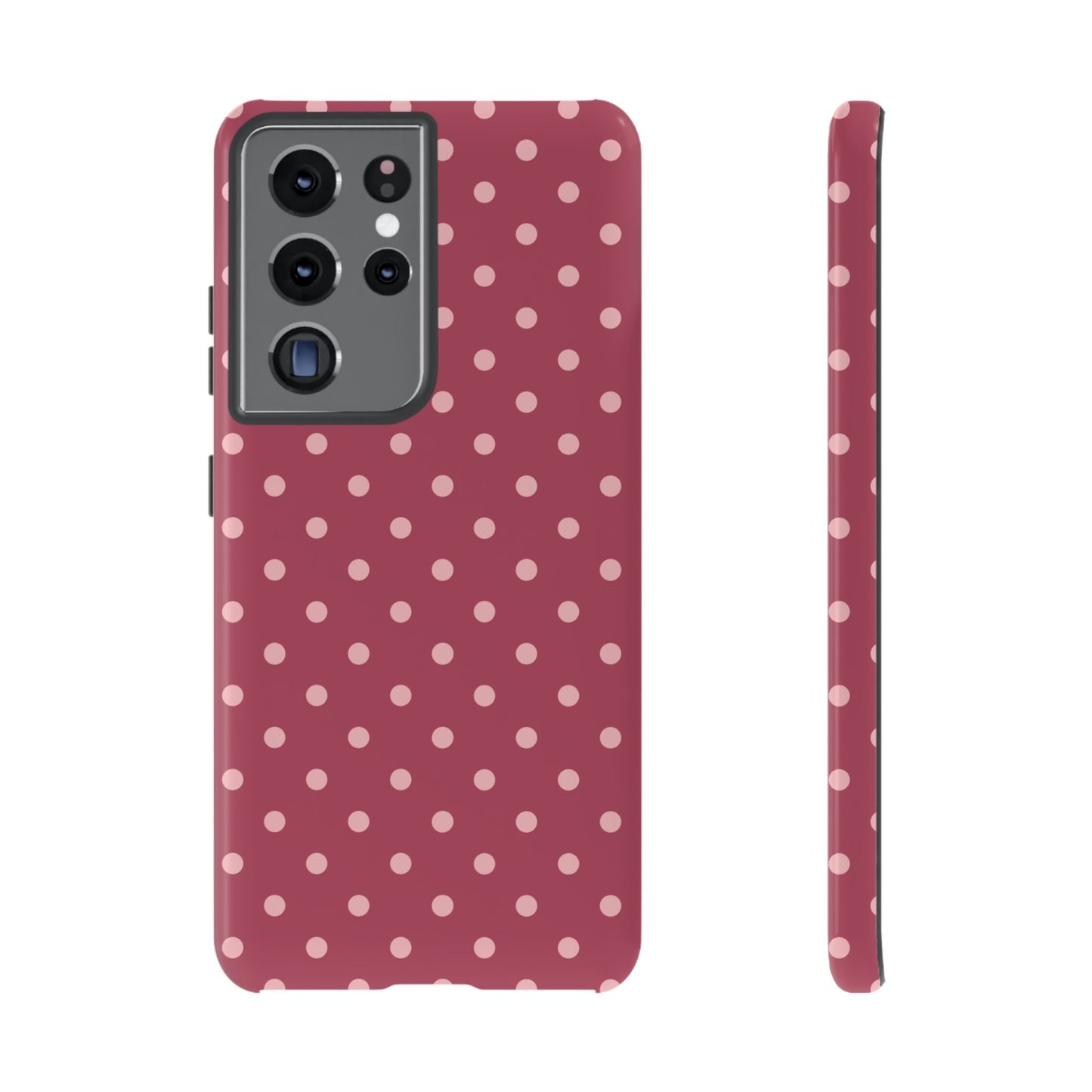 Samsung Galaxy S21 Ultra / Glossy Phone Case - ’Pink Dot Pattern’ Phone Case