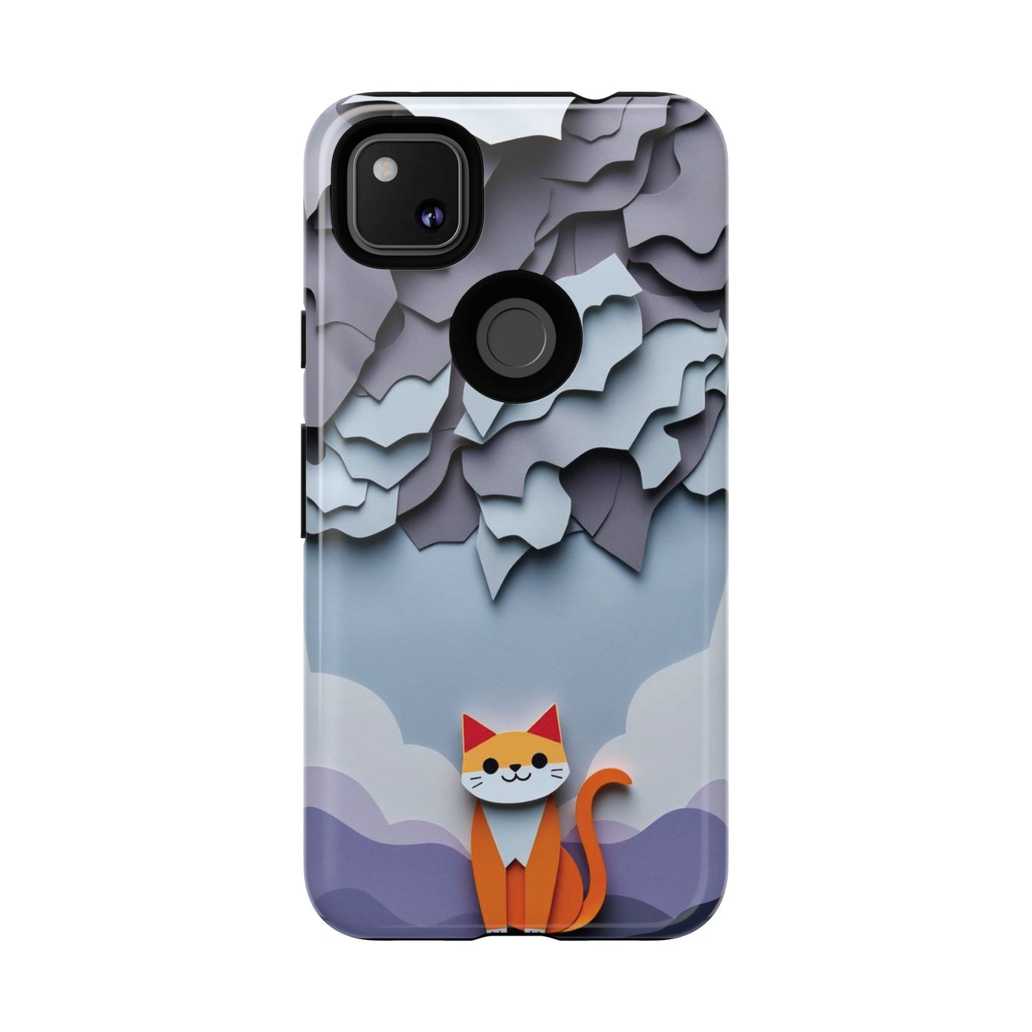 Papier-mâché Cat Design Phone Case