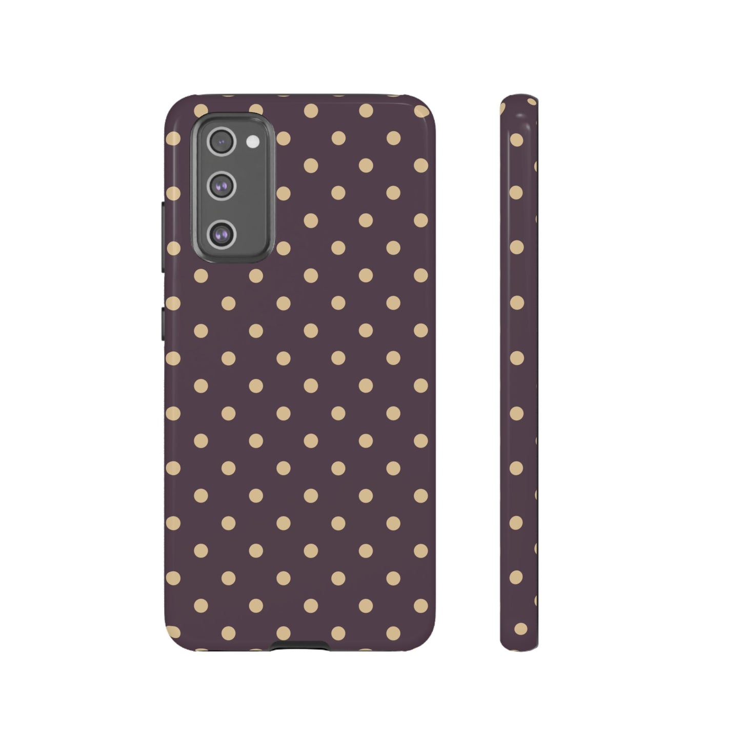 Purple with Yellow Dot Pattern Phone Case