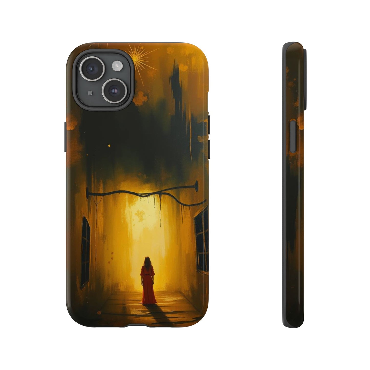 Acrylic Gothic Woman in Red Phone Case