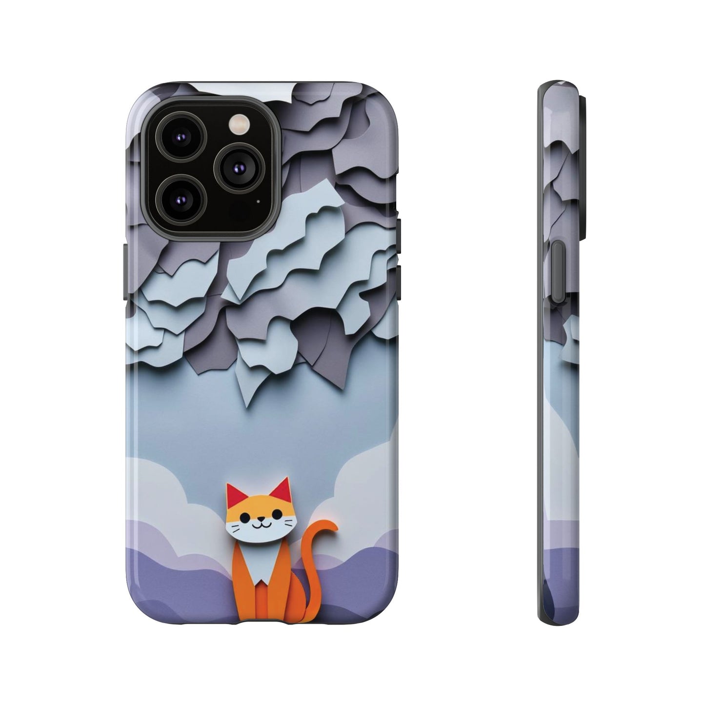 Papier-mâché Cat Design Phone Case