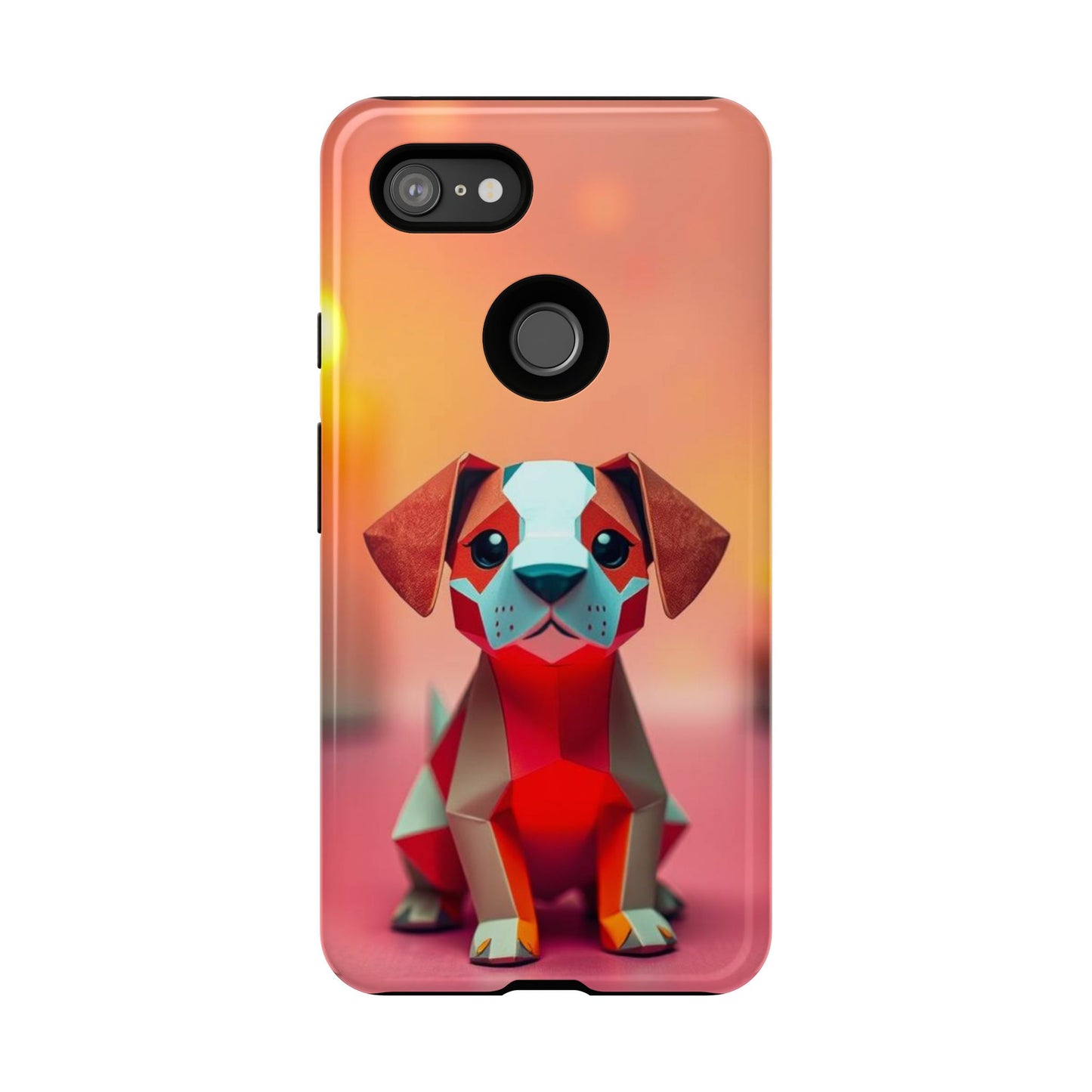 Origami Dog Design Phone Case