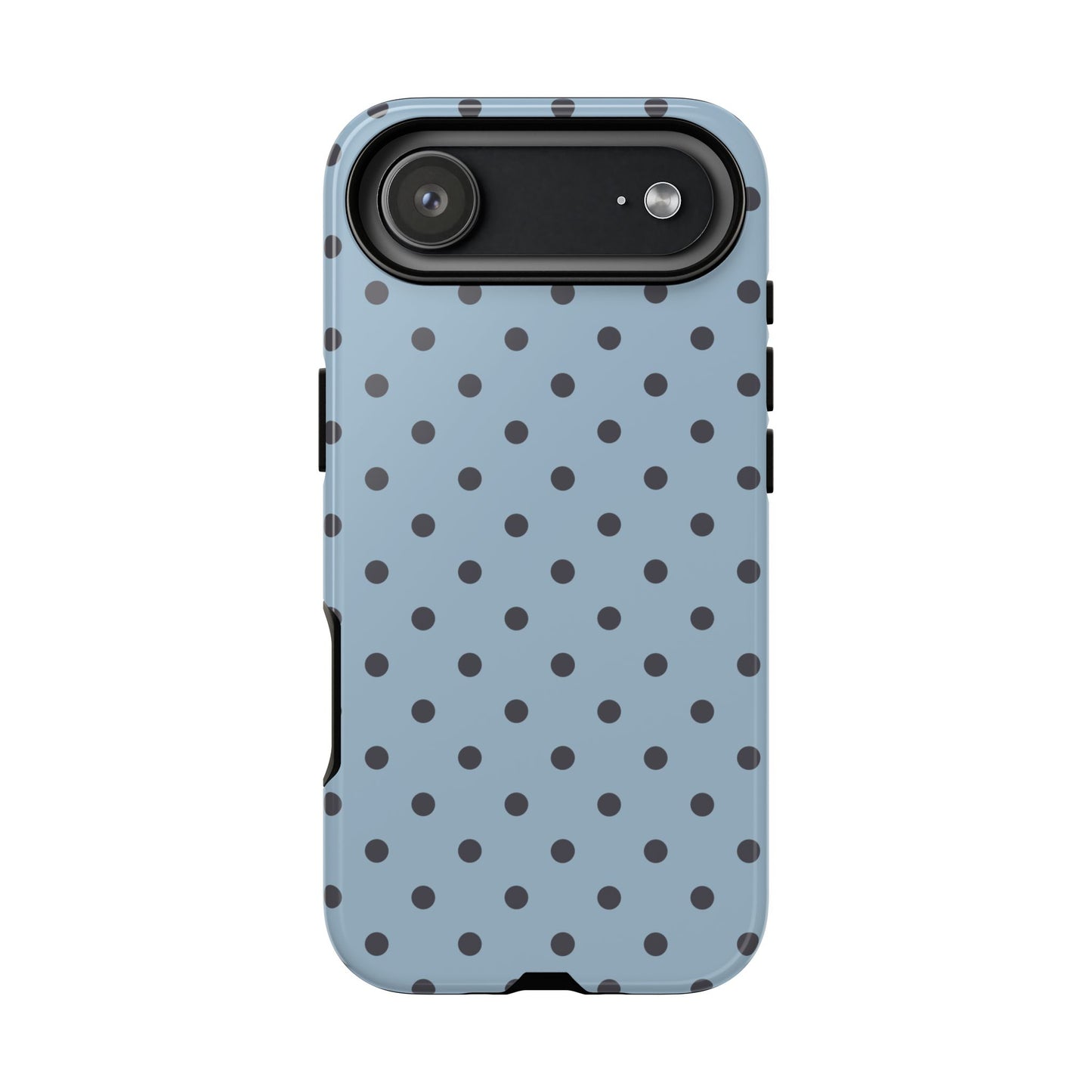 Light Blue with Dark Blue Dot Pattern Phone Case