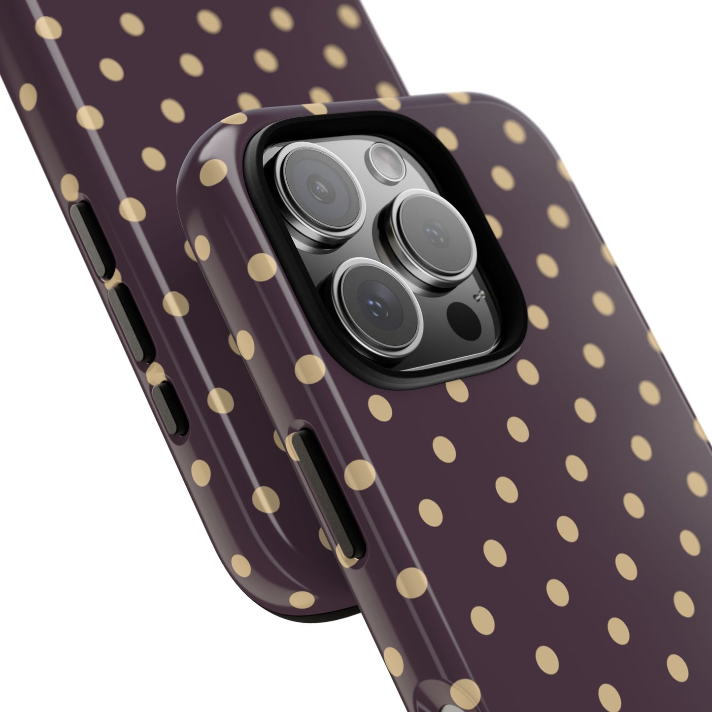 Purple with Yellow Dot Pattern Phone Case