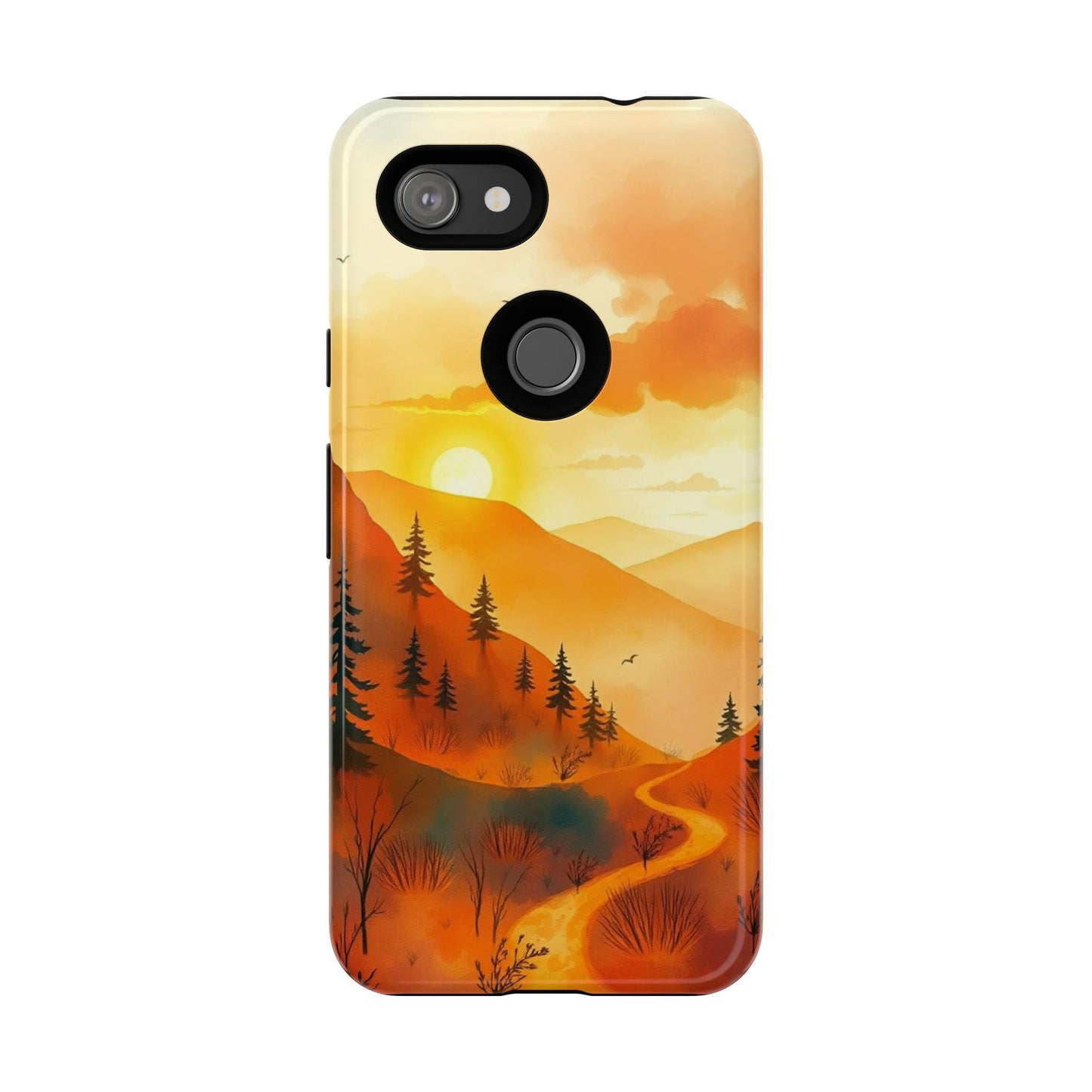 Golden Sunset Design Phone Case