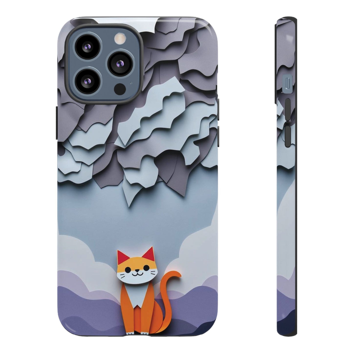 Papier-mâché Cat Design Phone Case