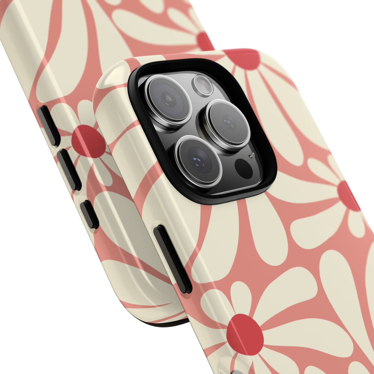 Phone Case - ’Retro Pink Daisy Pattern’ Phone Case