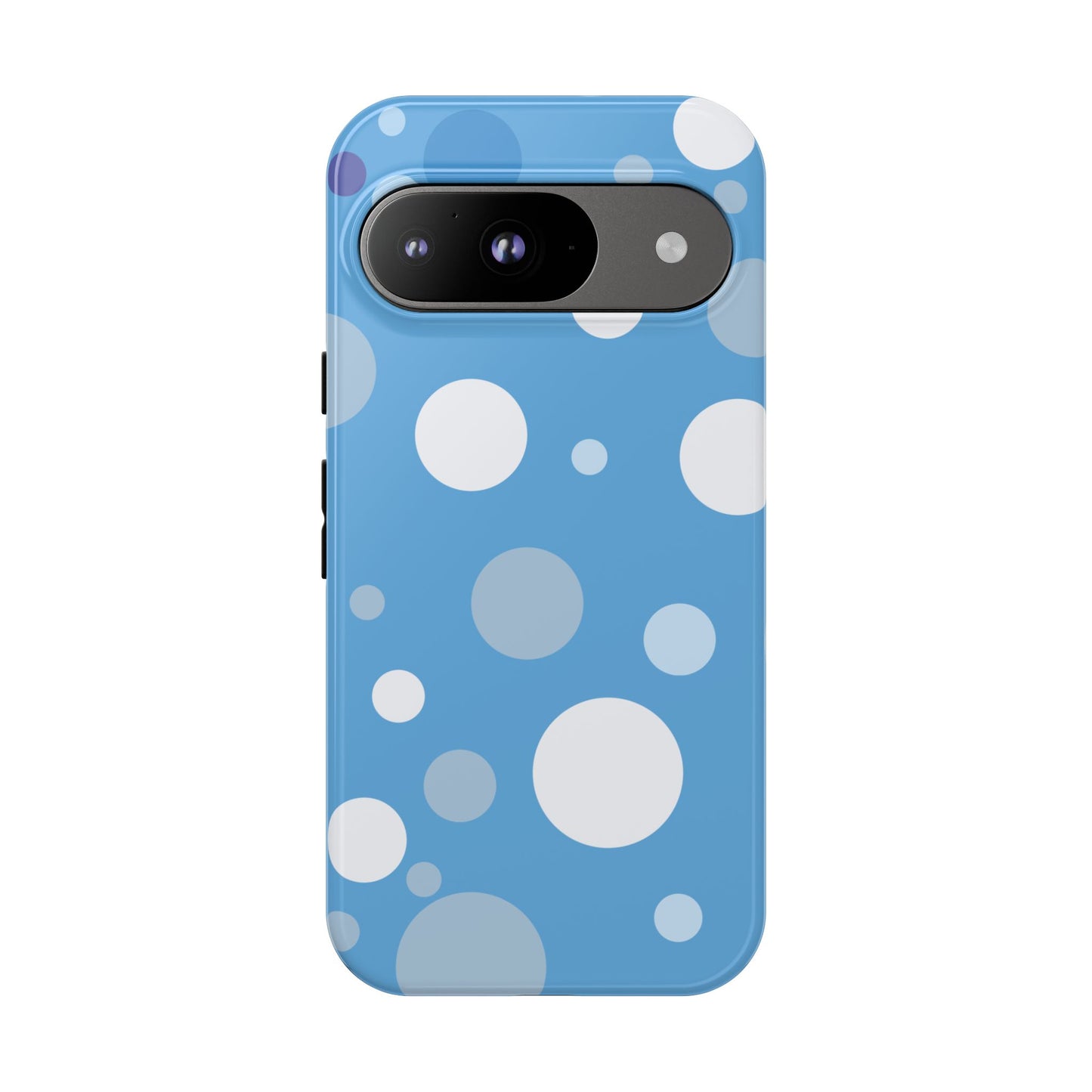 Google Pixel 9 / Glossy Phone Case - ’Bold Blue with White Dot Pattern’ Phone Case