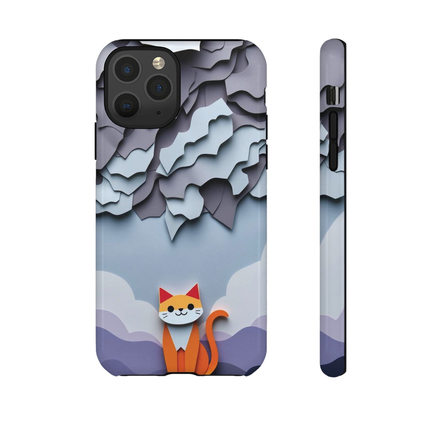 Papier-mâché Cat Design Phone Case