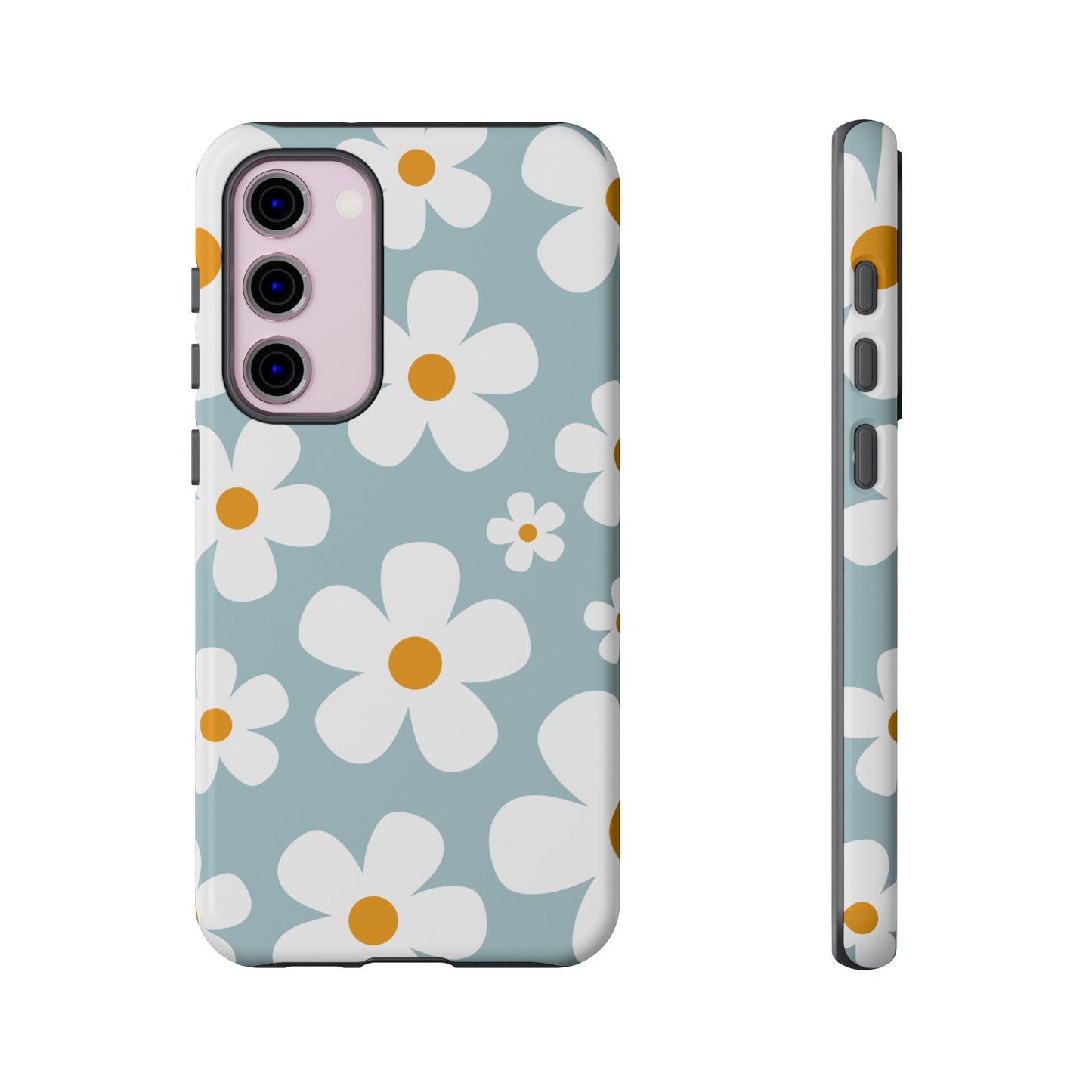 Samsung Galaxy S23 Plus / Glossy Phone Case - ’Blue Daisy Pattern’ Phone Case