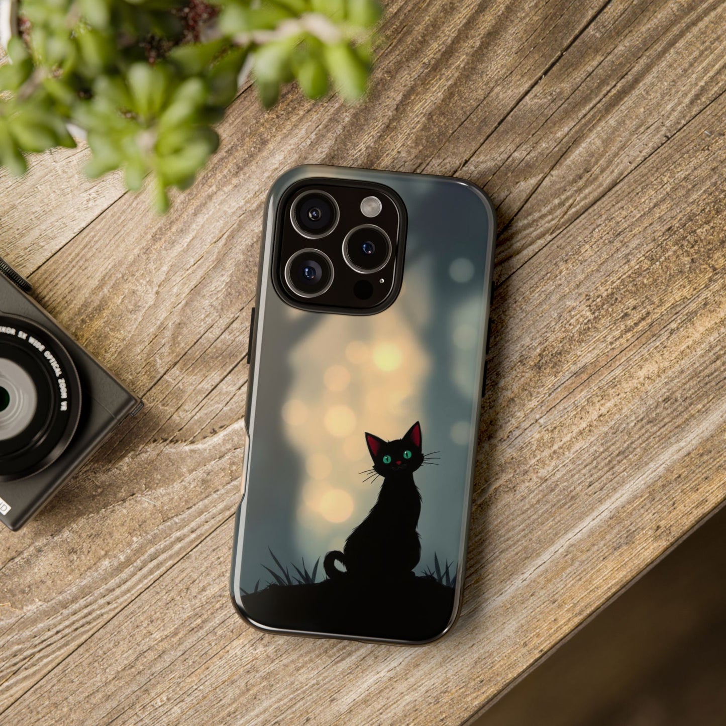 Gothic Cat Design Phone Case