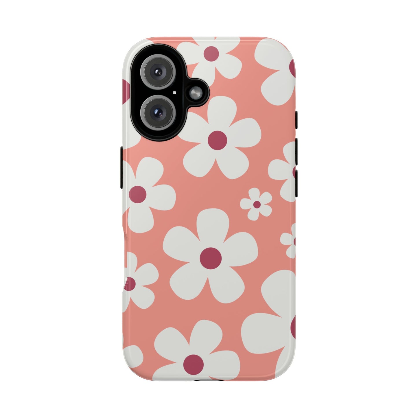 iPhone 16 / Glossy Phone Case - Cute Pink Daisy Pattern #2 Phone Case