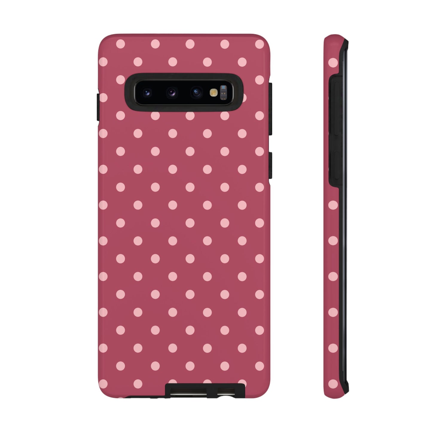 Samsung Galaxy S10 / Glossy Phone Case - ’Pink Dot Pattern’ Phone Case