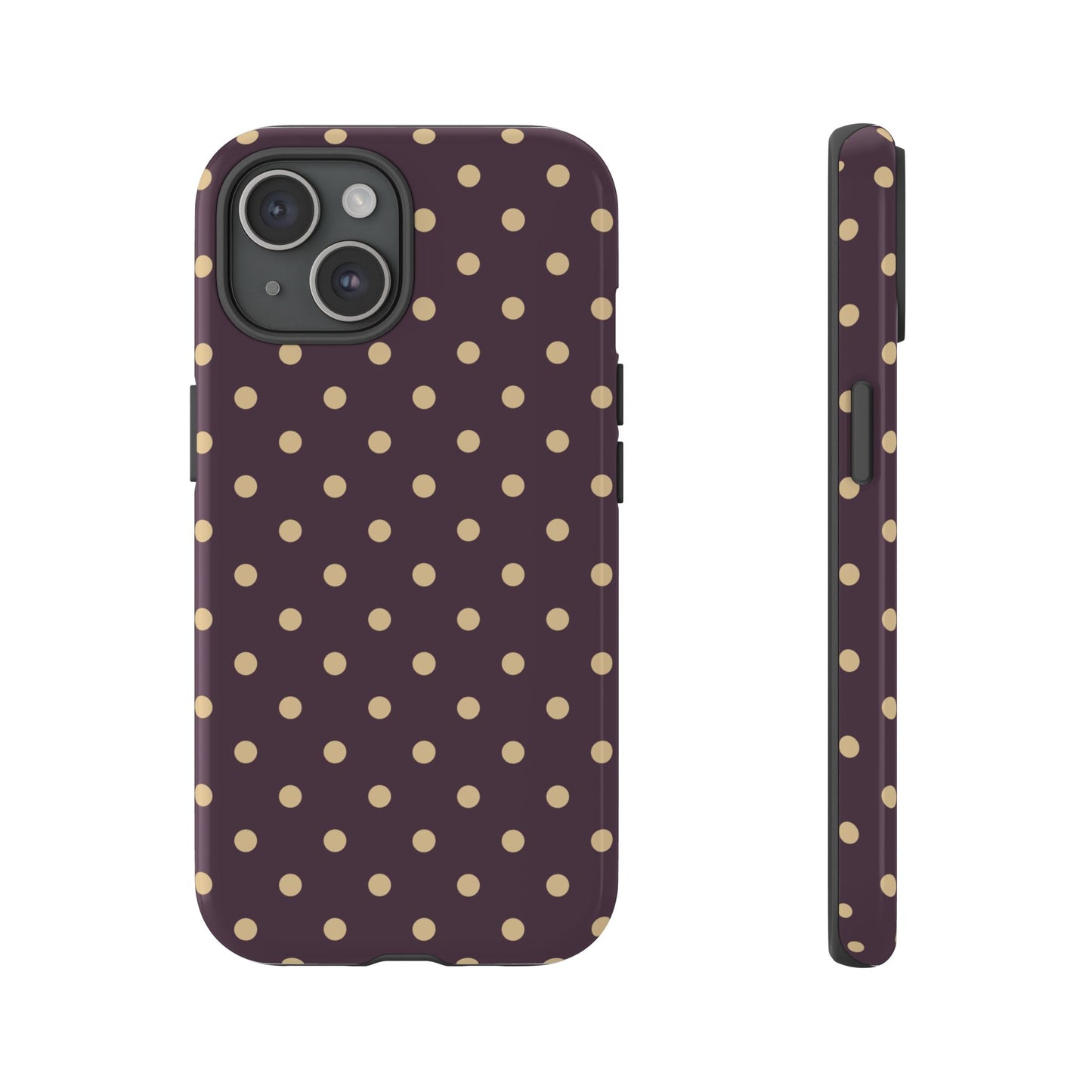 Purple with Yellow Dot Pattern Phone Case