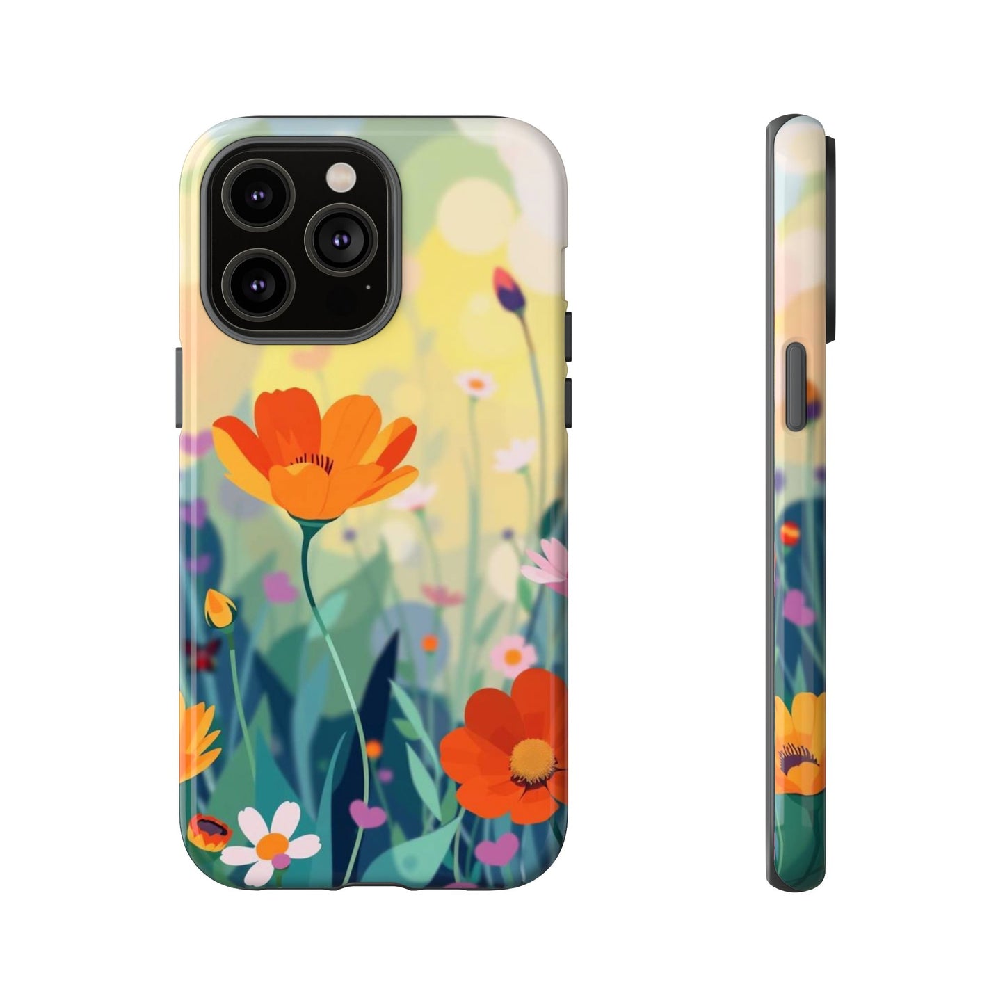 Pop Art Style Wildflower Design Phone Case