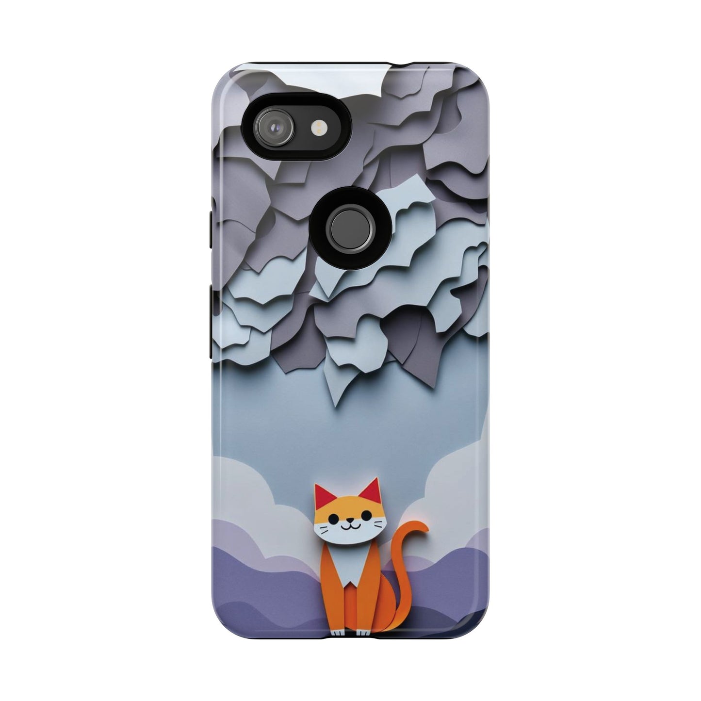 Papier-mâché Cat Design Phone Case