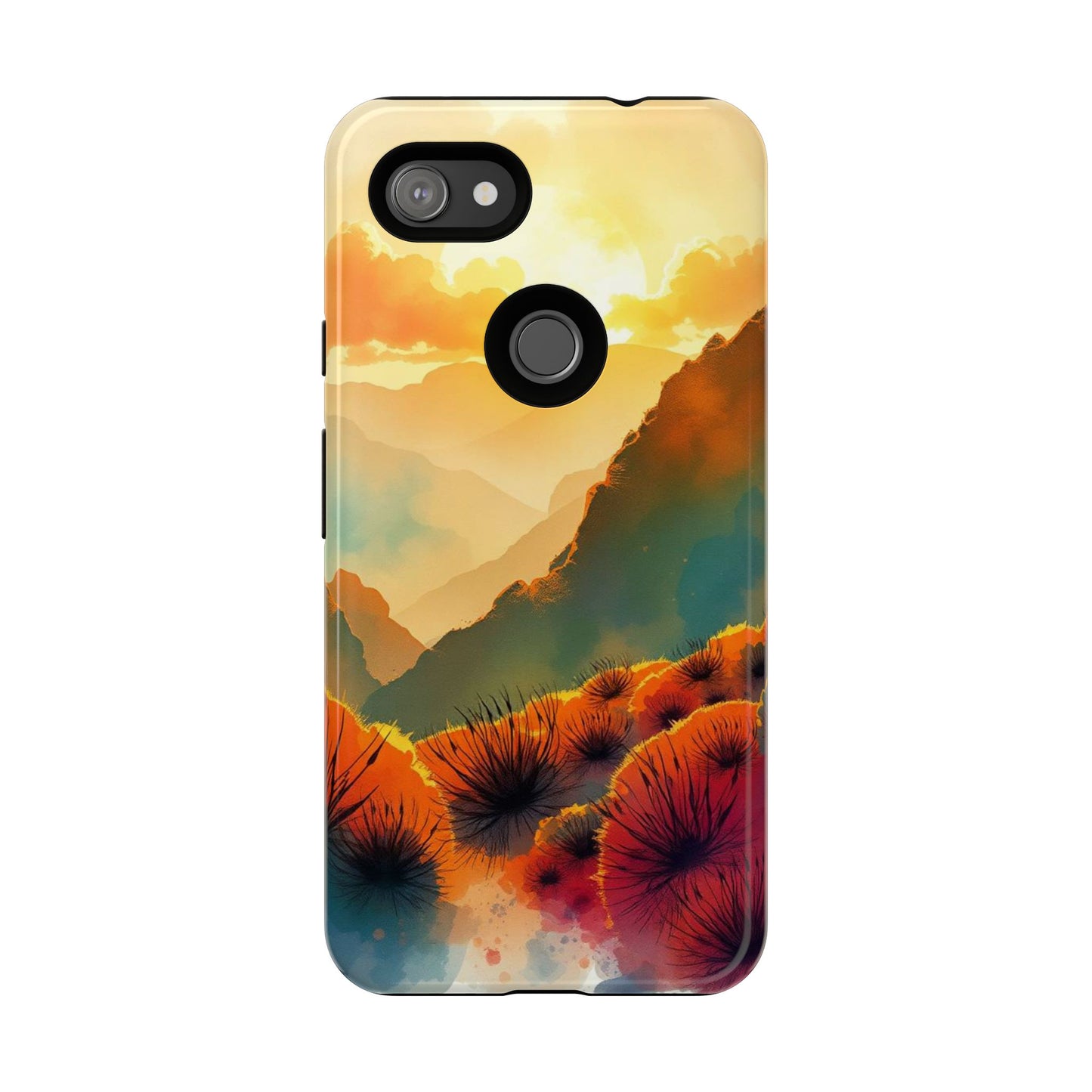 Ideallic Watercolour Sunset Design Phone Case