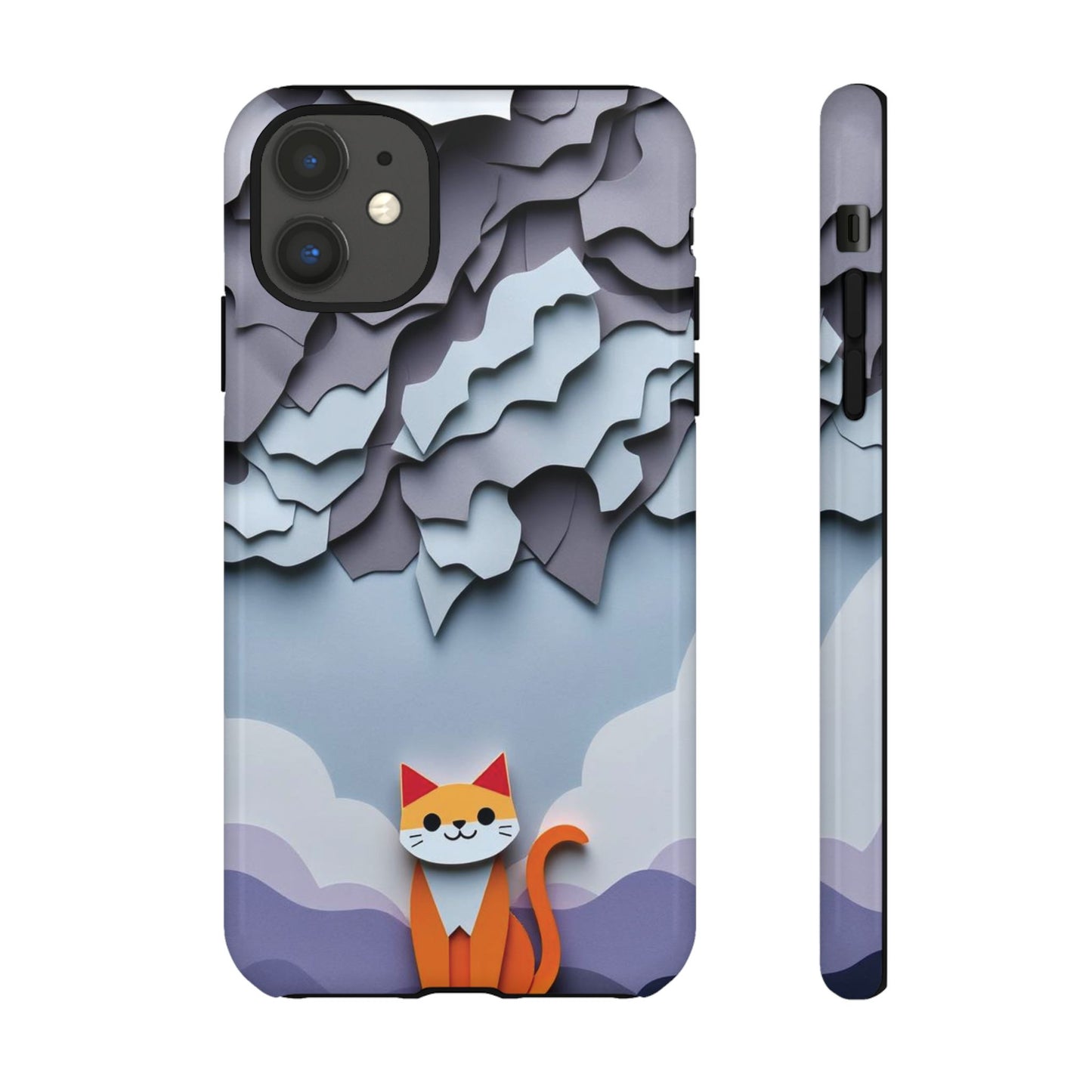 Papier-mâché Cat Design Phone Case