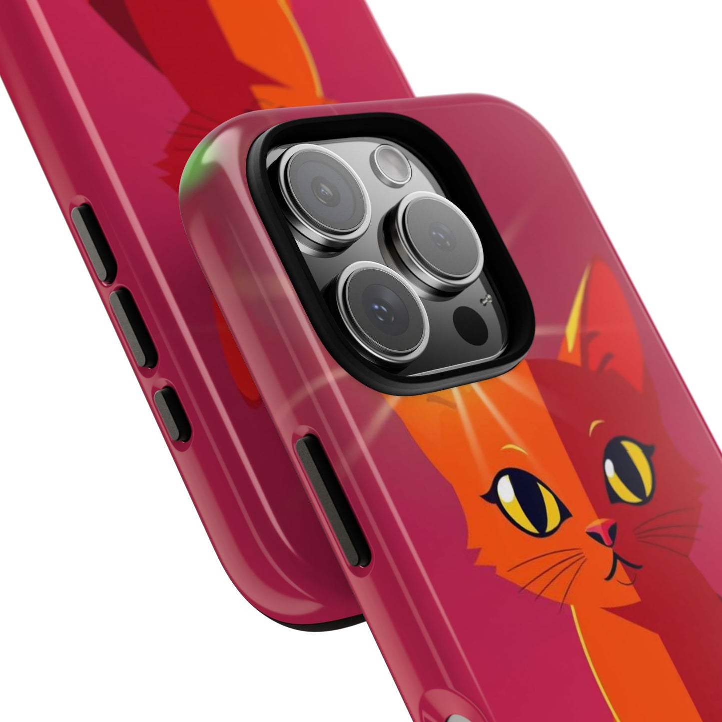Flashing Cat Design Phone Case