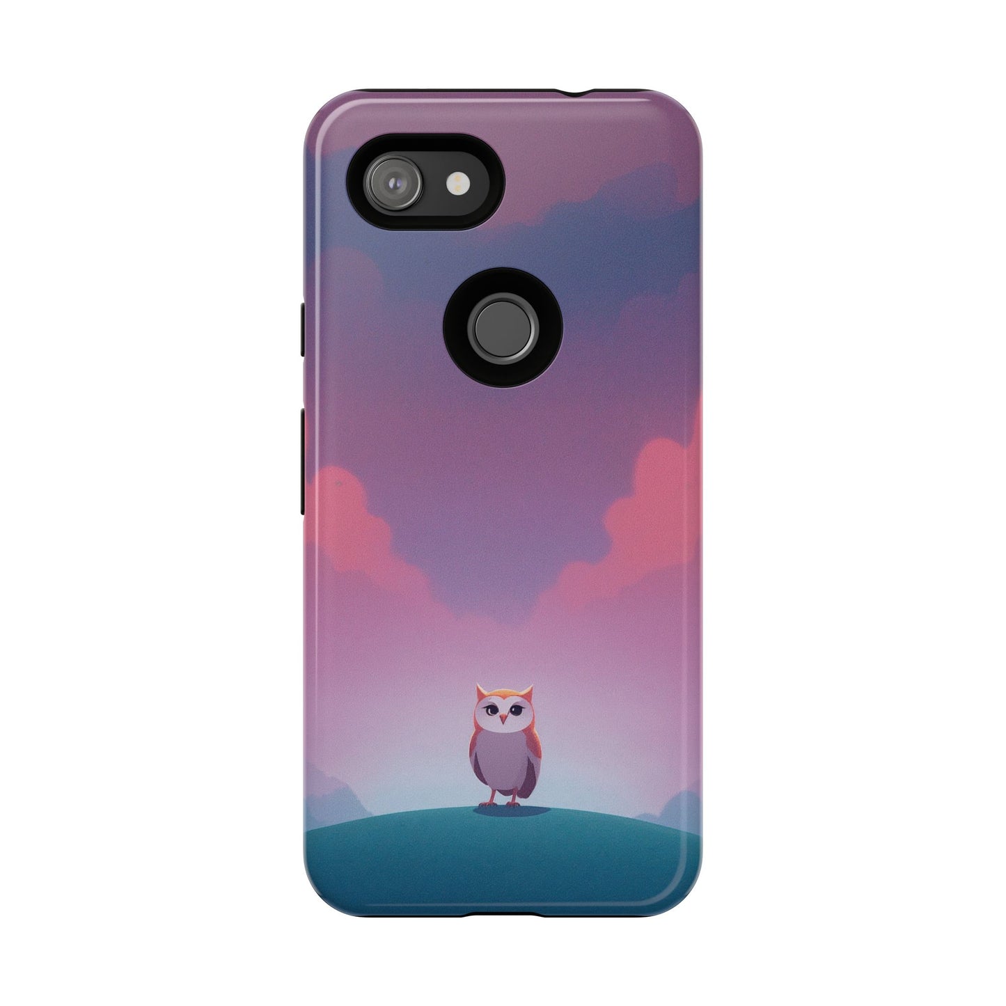 Watercolour Owl & Cloud Design Phone Case
