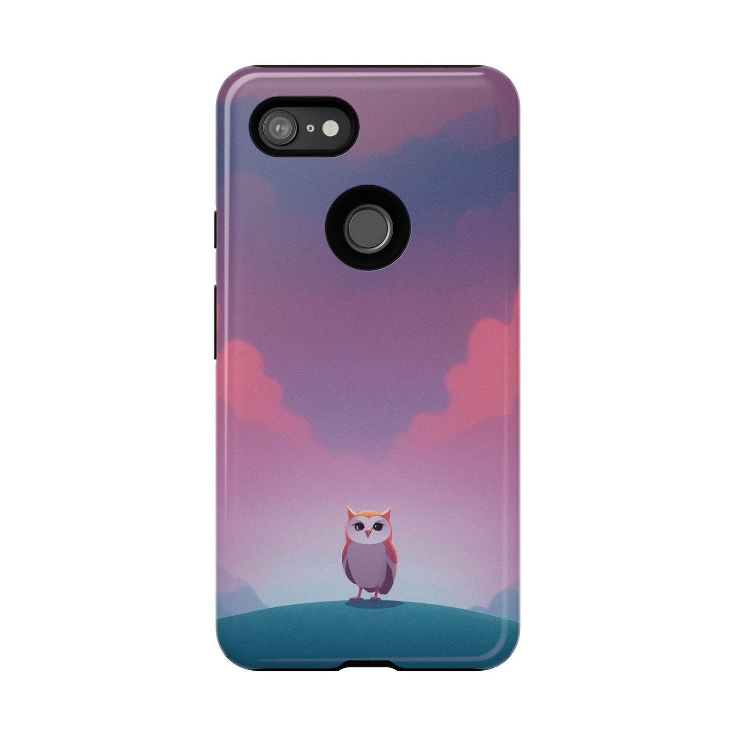 Watercolour Owl & Cloud Design Phone Case