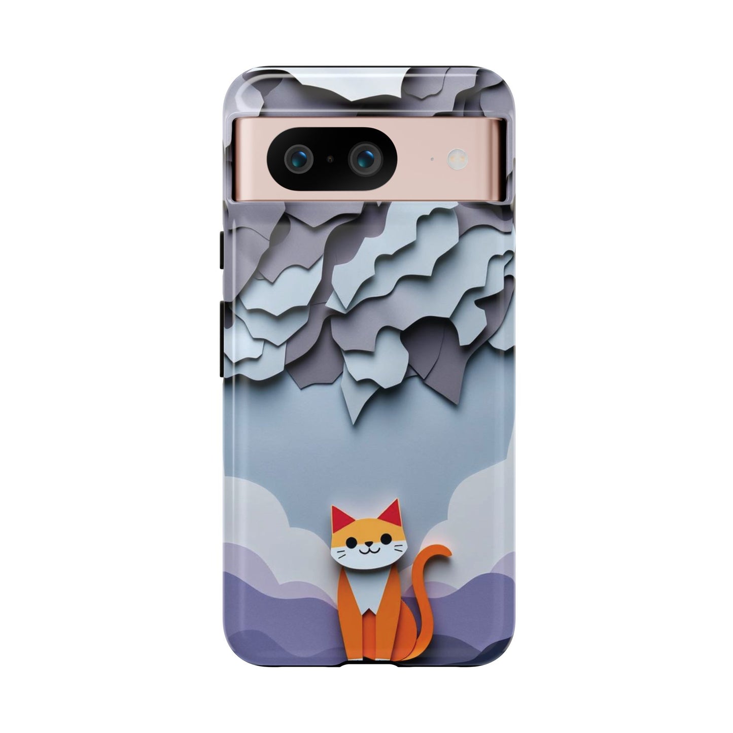 Papier-mâché Cat Design Phone Case