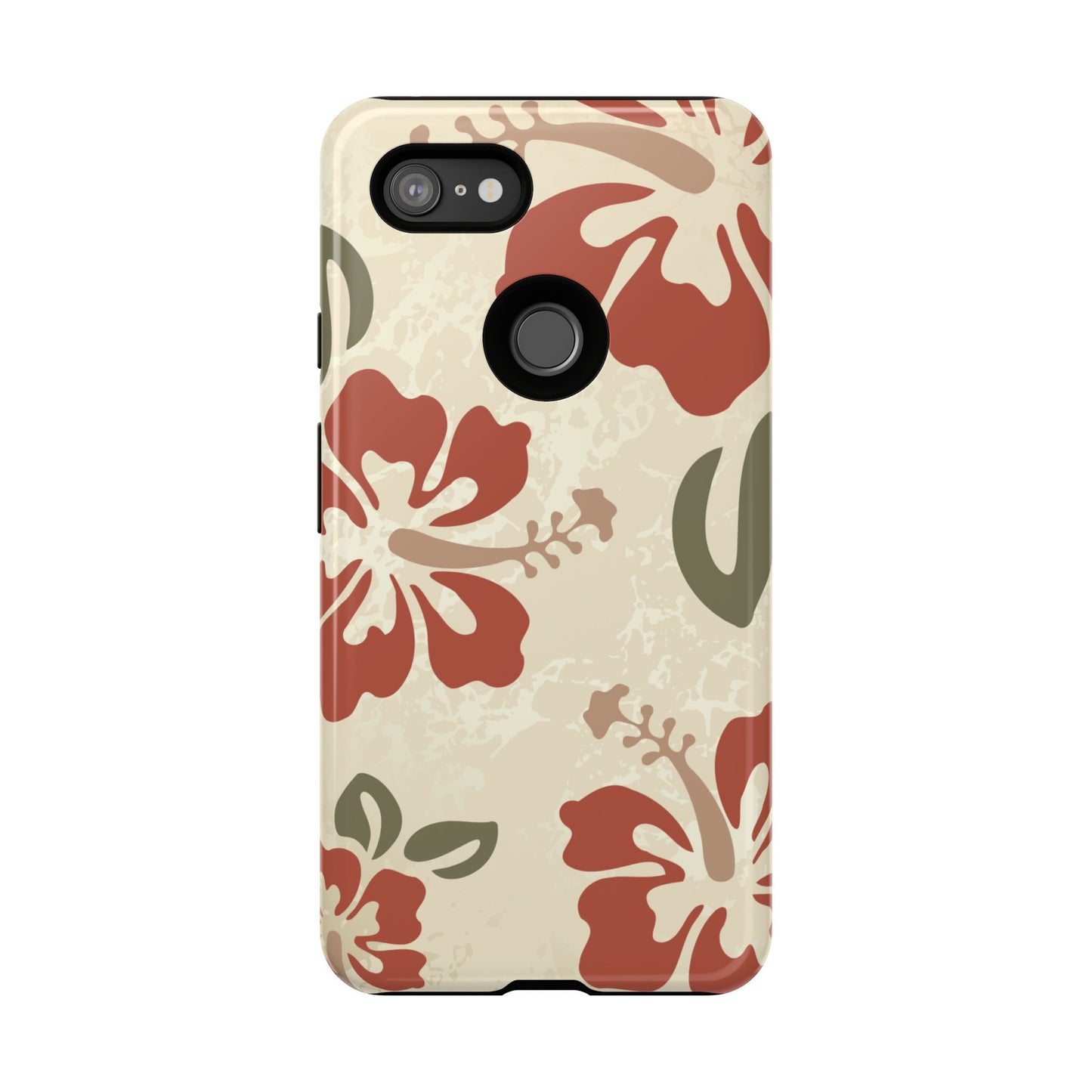 Google Pixel 3 XL / Glossy Phone Case - ’Boho Chic Hibiscus Pattern #1’ Phone Case
