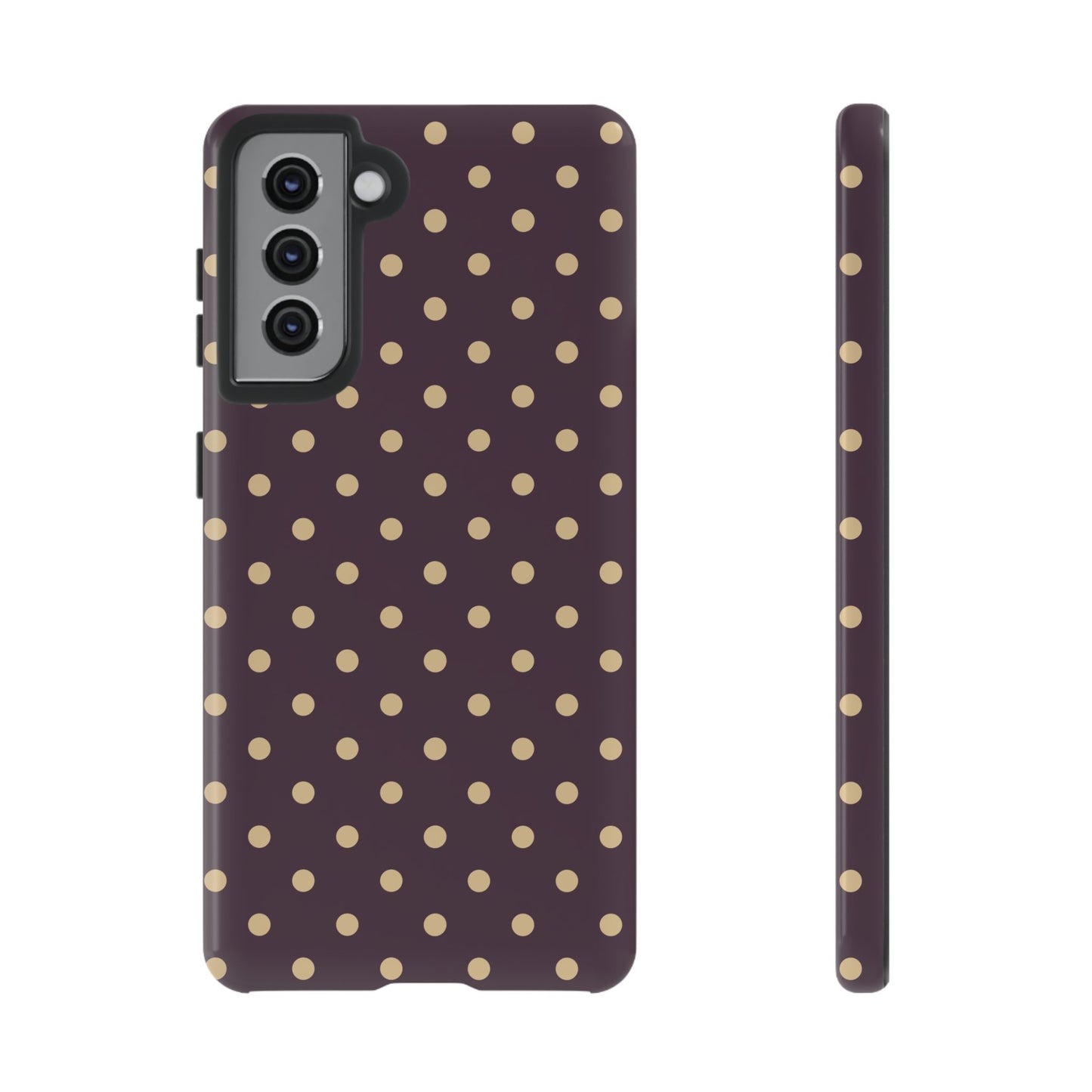 Purple with Yellow Dot Pattern Phone Case